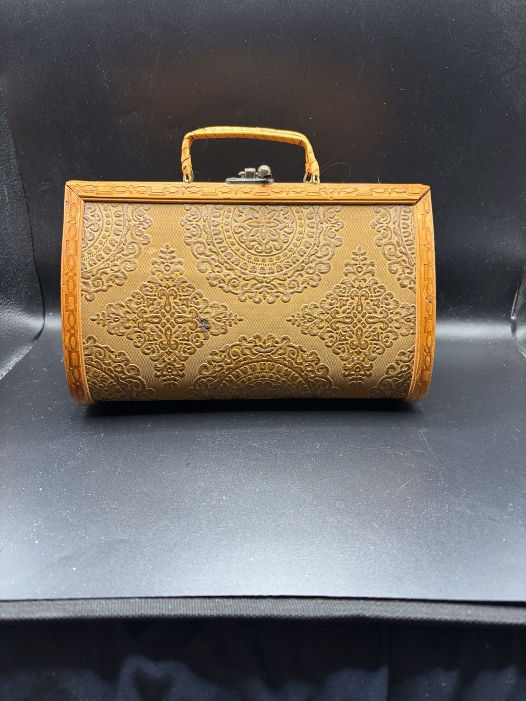 Vintage Wood Hand Bag Mandala Design Circa 70's - , 9