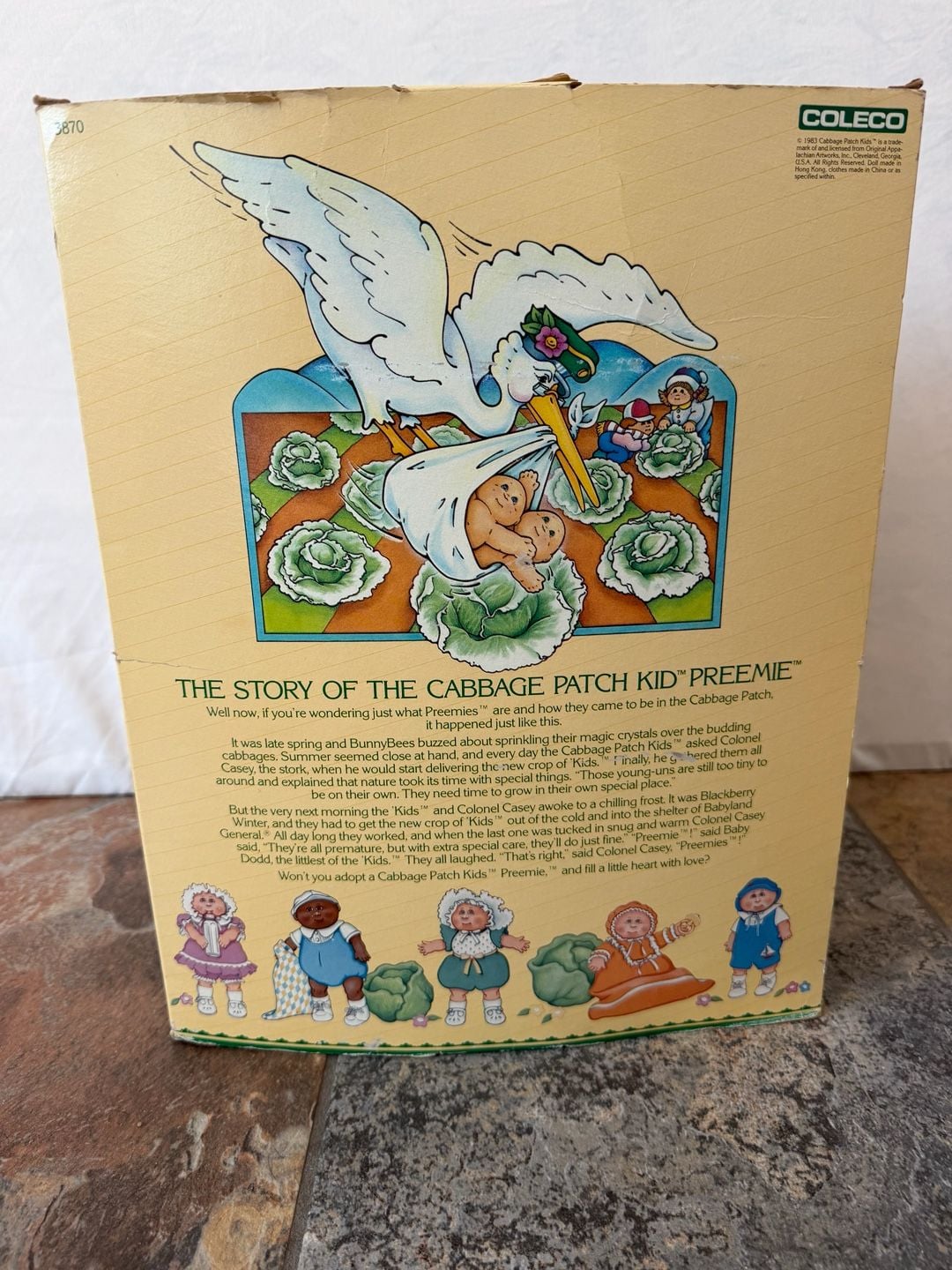 Vintage 1983 Coleco Cabbage Patch Kids Preemie Doll in Box 3