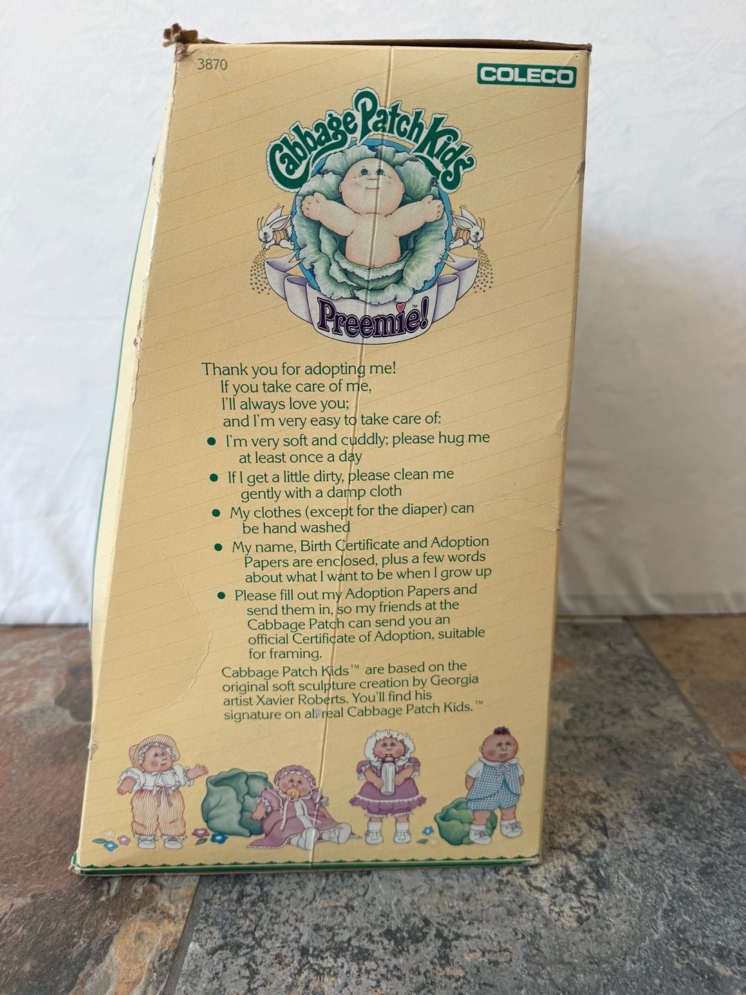 Vintage 1983 Coleco Cabbage Patch Kids Preemie Doll in Box 5