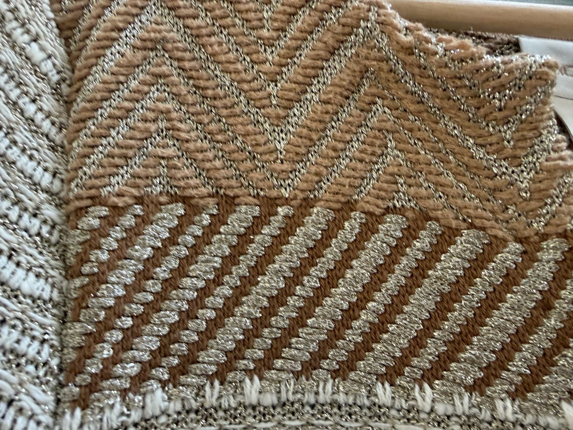 Chico's Metallic Sweater Size 2 Bronze Gold Long Sleeve 4