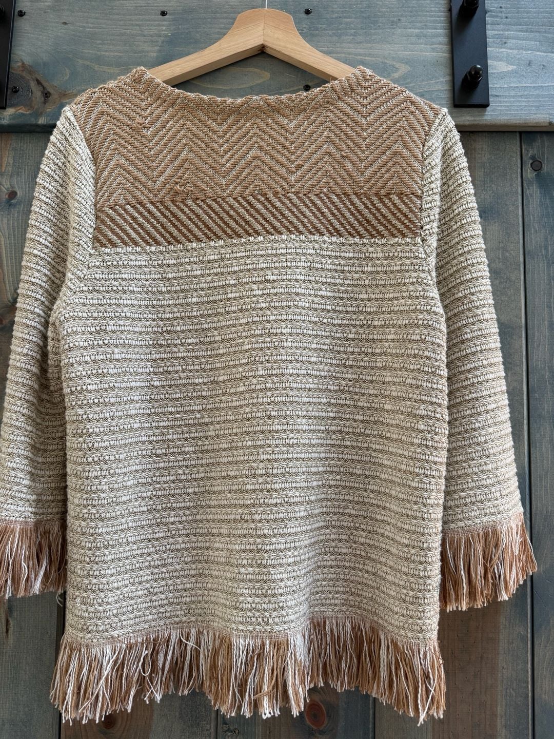 Chico's Metallic Sweater Size 2 Bronze Gold Long Sleeve 5