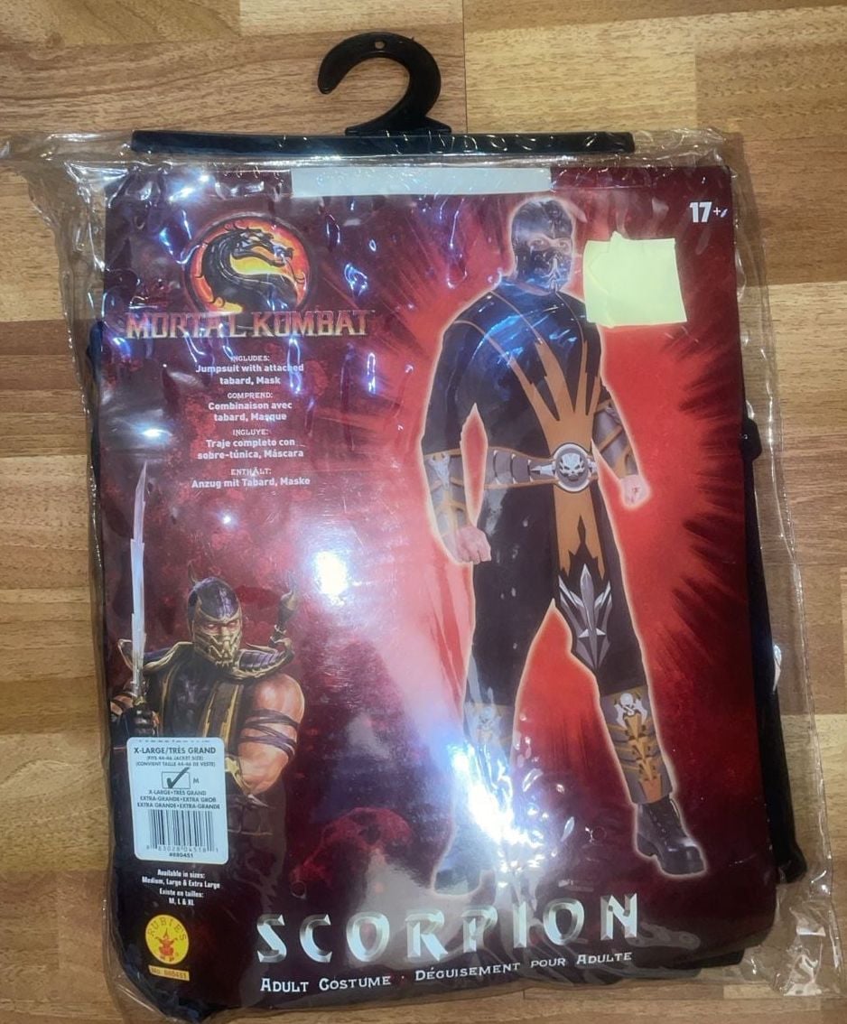Rubies Mortal Kombat Scorpion Adult Costume Size XL 880451 1