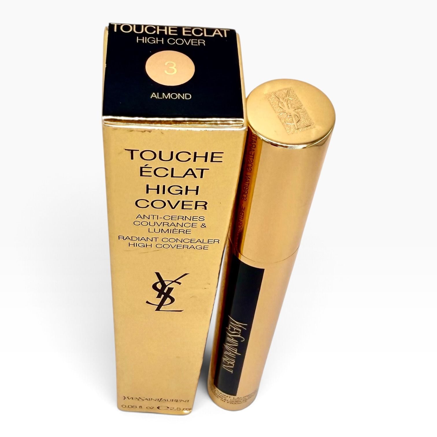 YSL Touche Eclat High Cover Concealer 3 Almond New in Box Discontinued 2.5 mL 2
