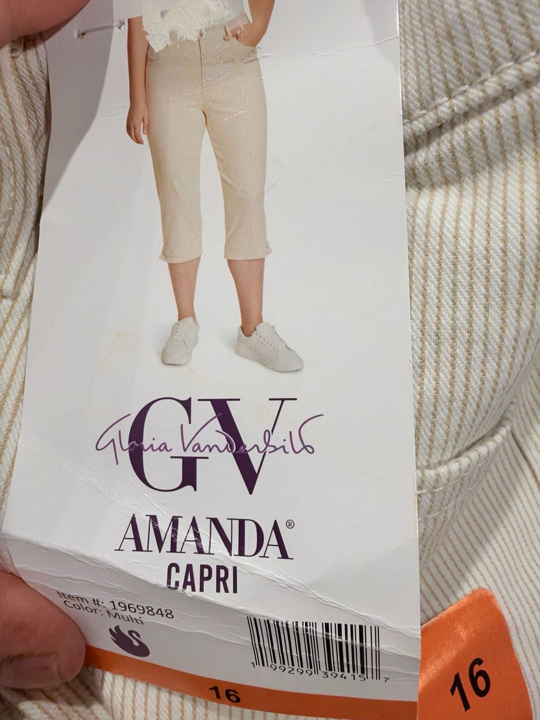 Gloria Vanderbilt Amanda Capri Size 16 5