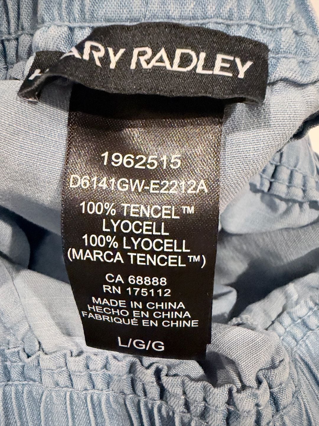 Hilary Radley Pull On Shorts Size L/G Blue Tencel Lyocell Drawstring Casual 7