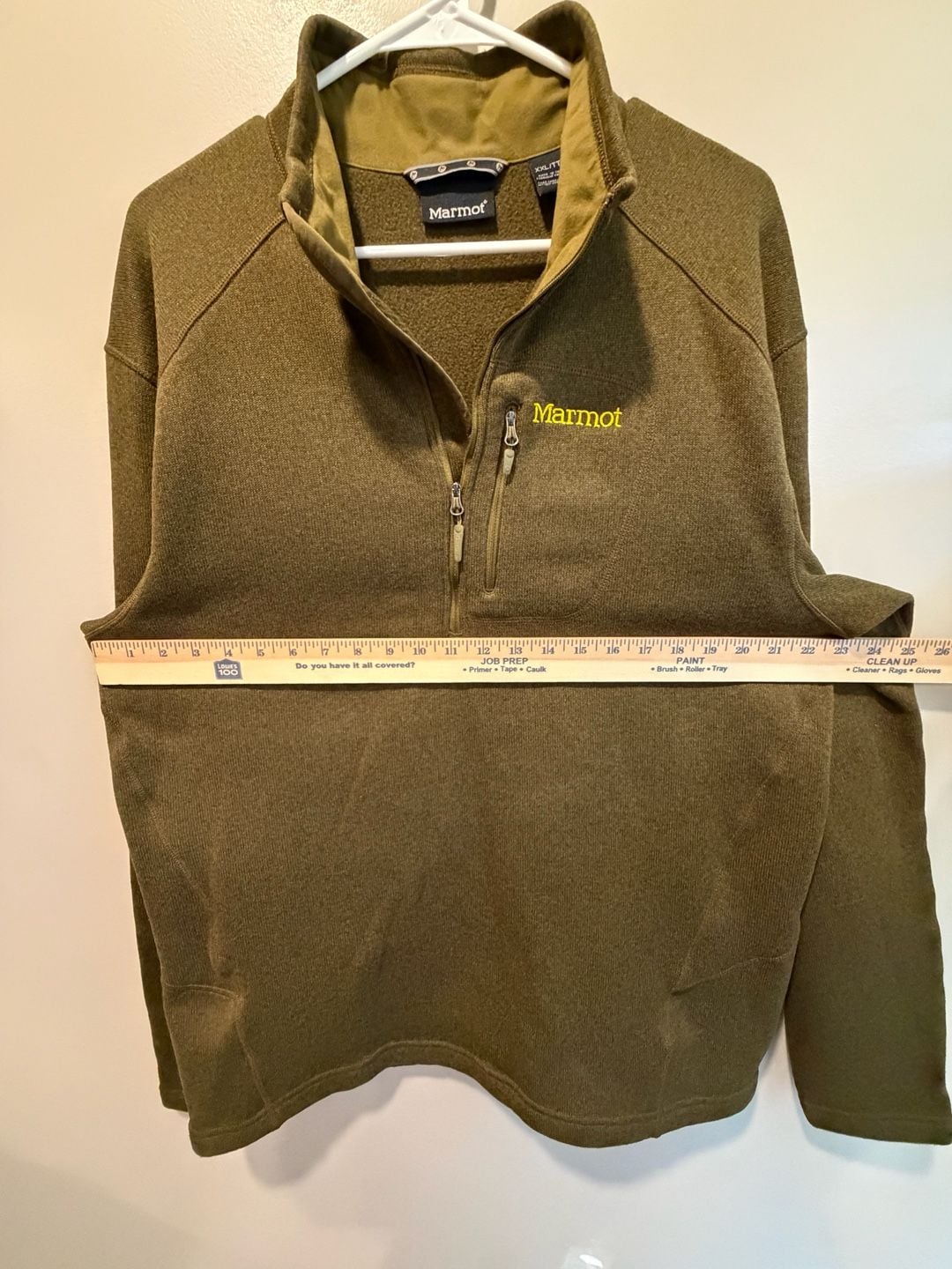 Marmot Fleece 1/4 Zip Pullover Size XXL Green Polyester 7