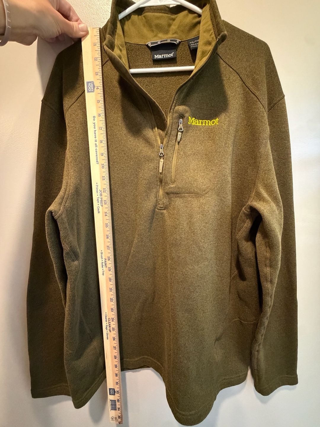 Marmot Fleece 1/4 Zip Pullover Size XXL Green Polyester 8