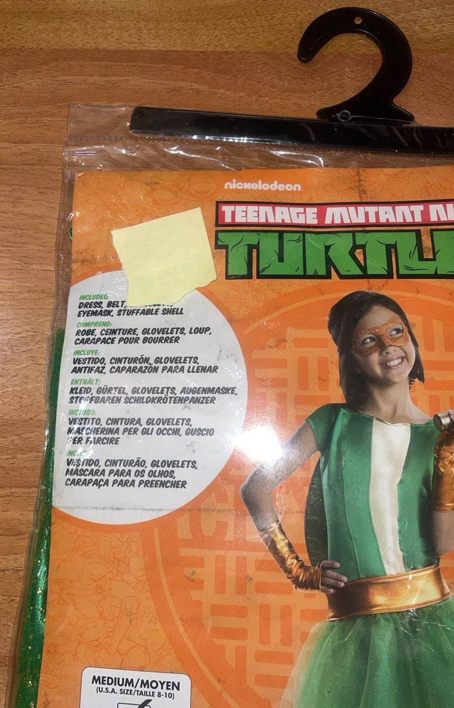 Rubies Teenage Mutant Ninja Turtles Michelangelo Dress Costume Medium 8-10 2