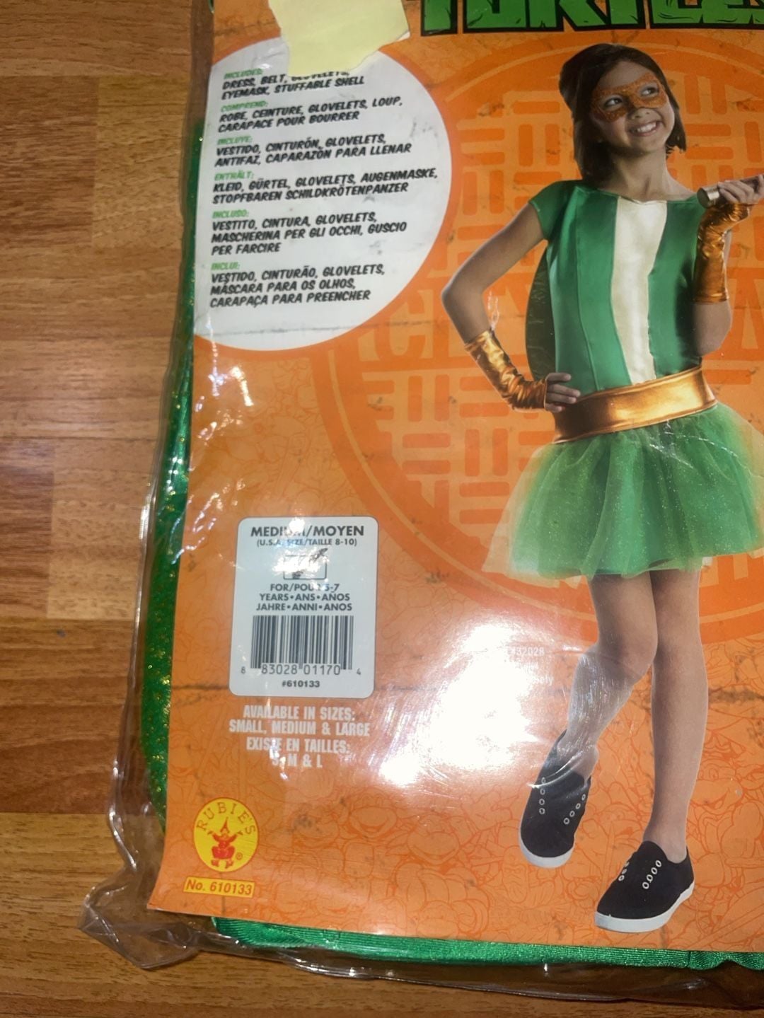 Rubies Teenage Mutant Ninja Turtles Michelangelo Dress Costume Medium 8-10 3