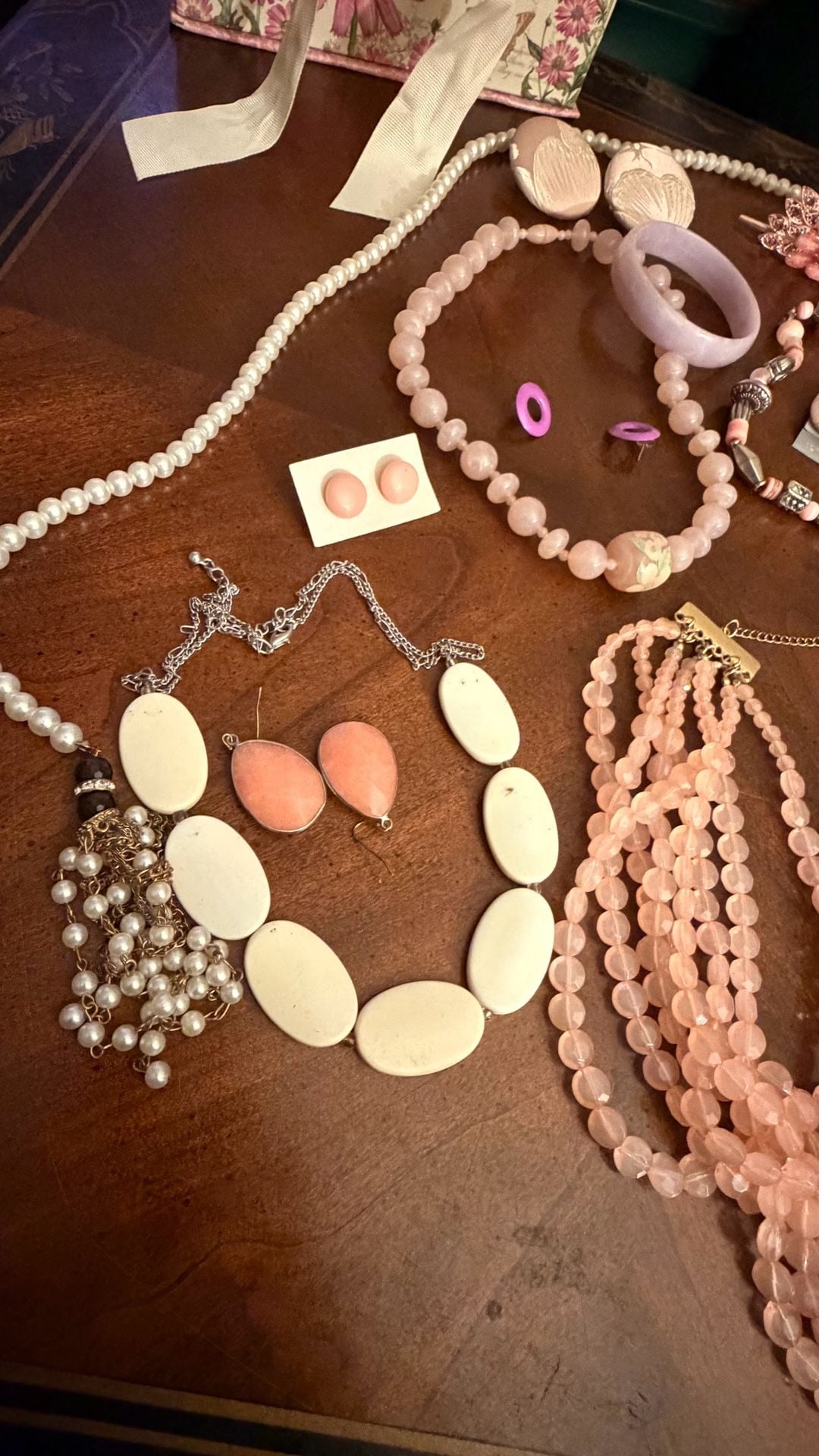 Vintage/Modern Pink Costume Jewelry Lot 2