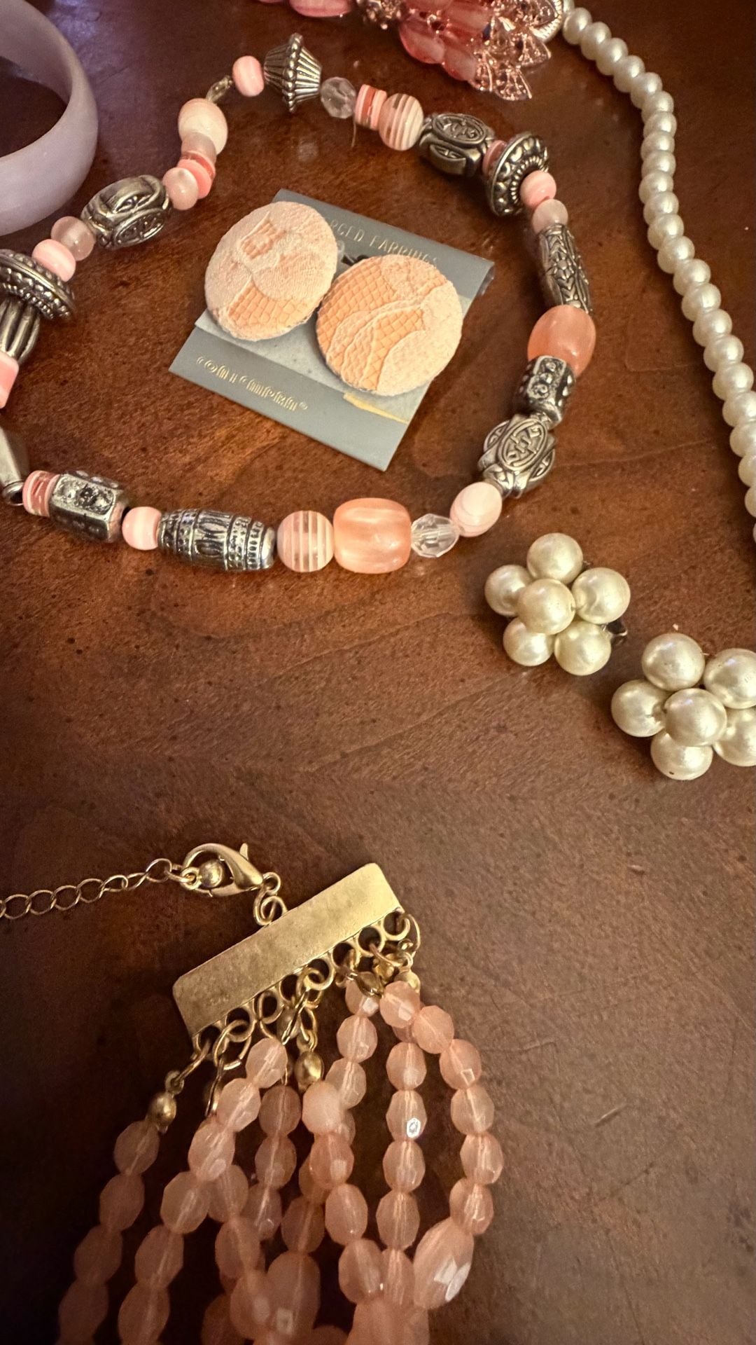 Vintage/Modern Pink Costume Jewelry Lot 5