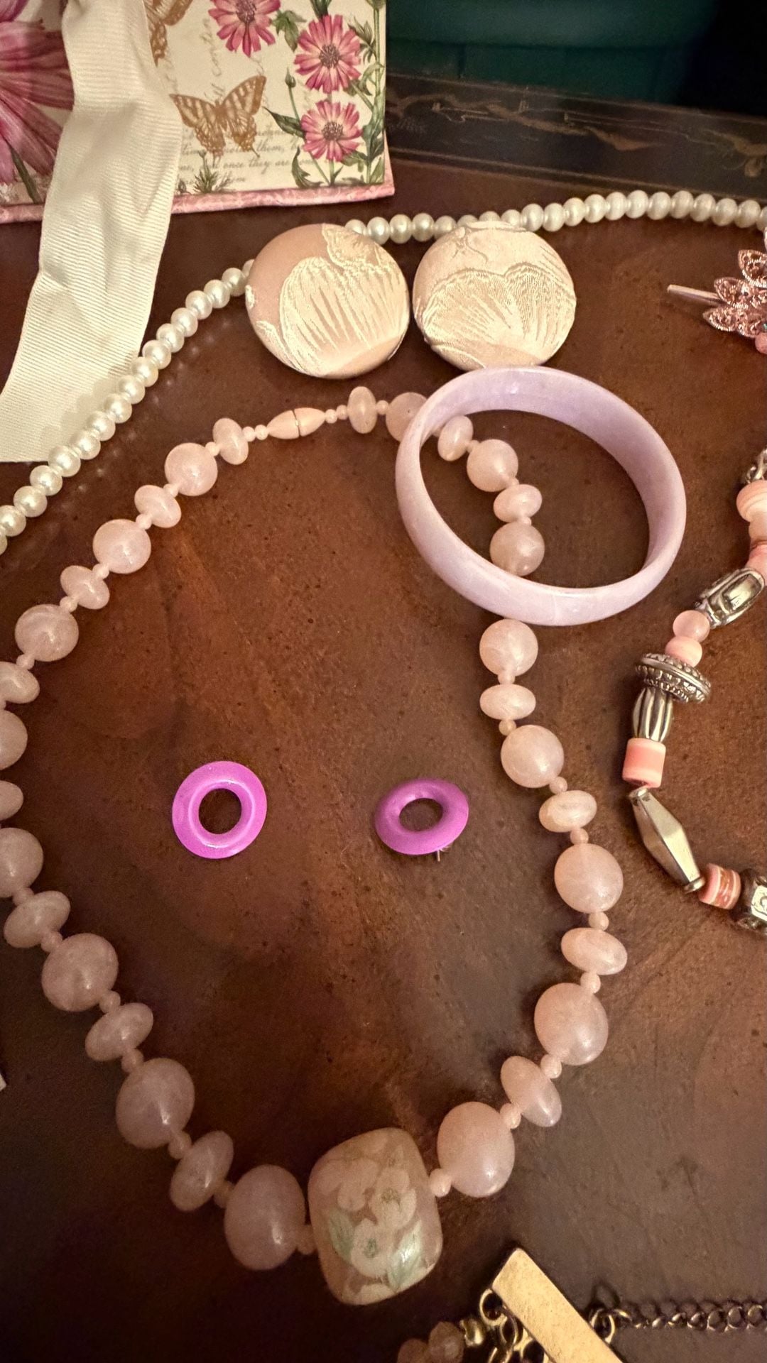 Vintage/Modern Pink Costume Jewelry Lot 7