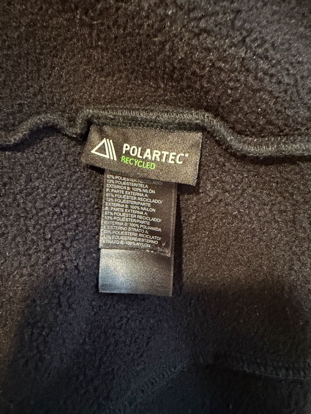 The North Face Fleece Jacket Size L Black Polartec Recycled 6