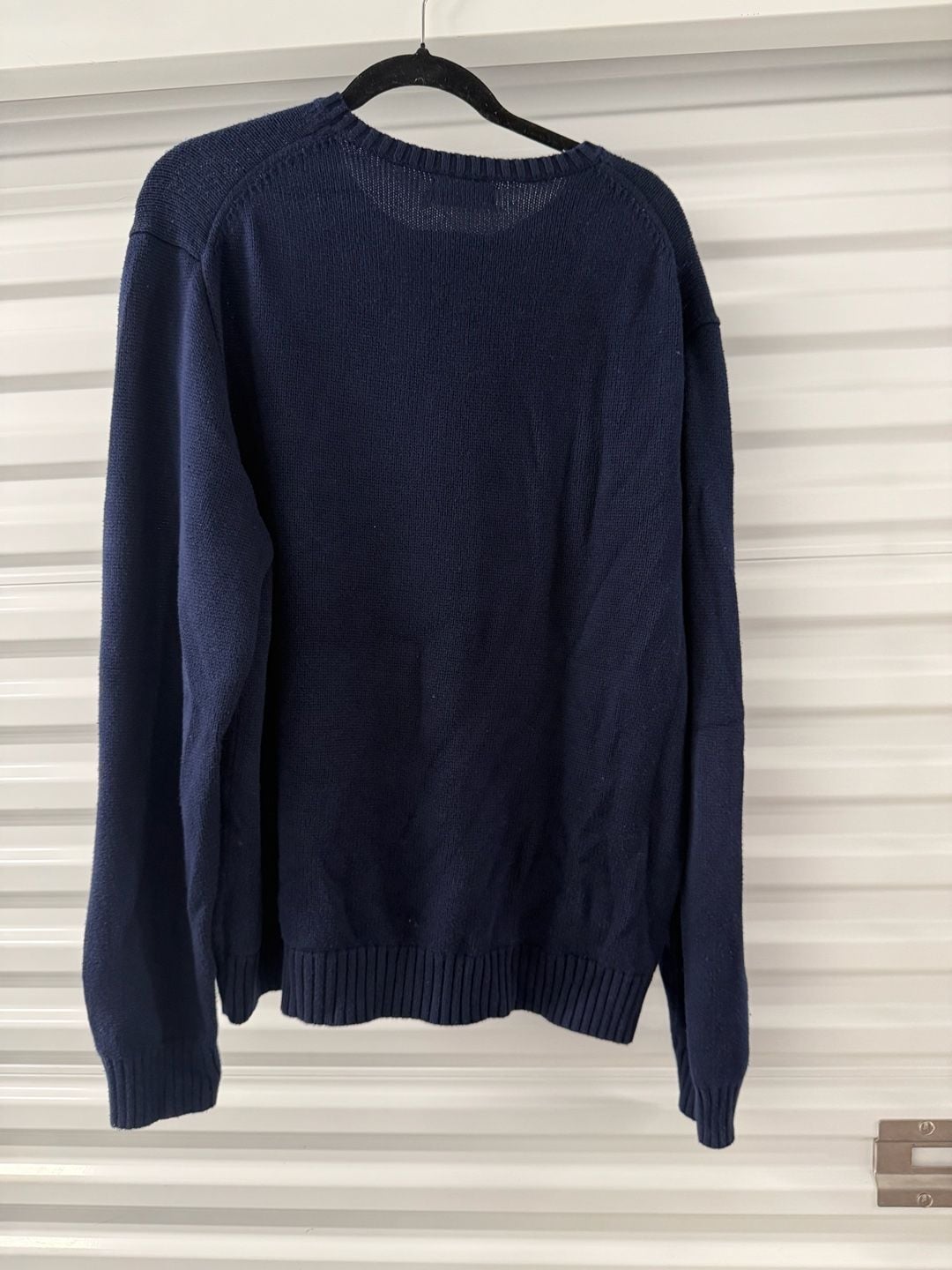 Polo Ralph Lauren Cotton Sweater Size XL Navy Blue Crewneck 4