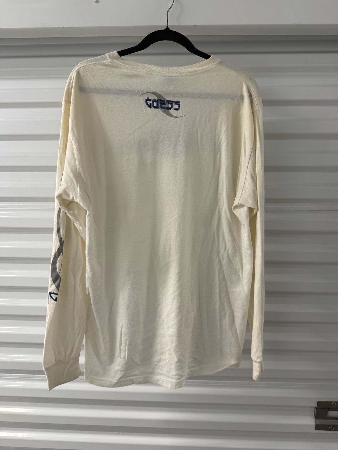 Guess U.S.A. Long Sleeve Graphic T-Shirt Size M Off White 4