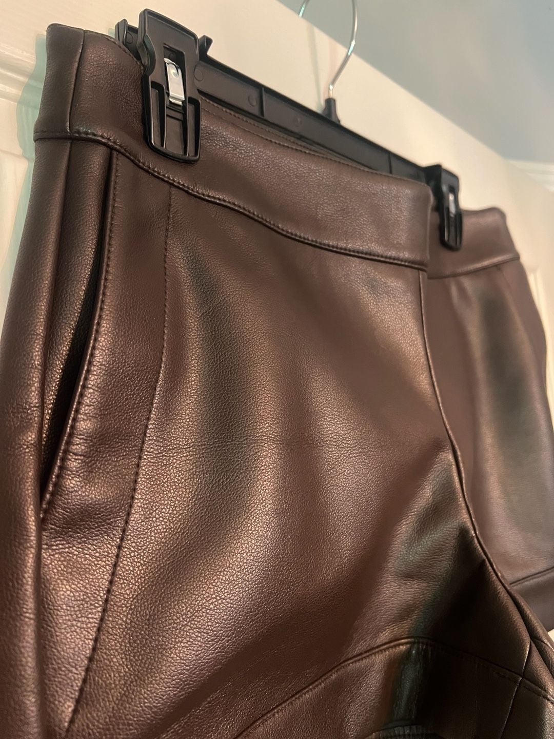 NWT Marie Oliver Brown Leather Shorts Size 4 4