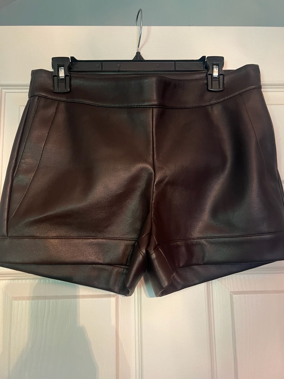 NWT Marie Oliver Brown Leather Shorts Size 4 5