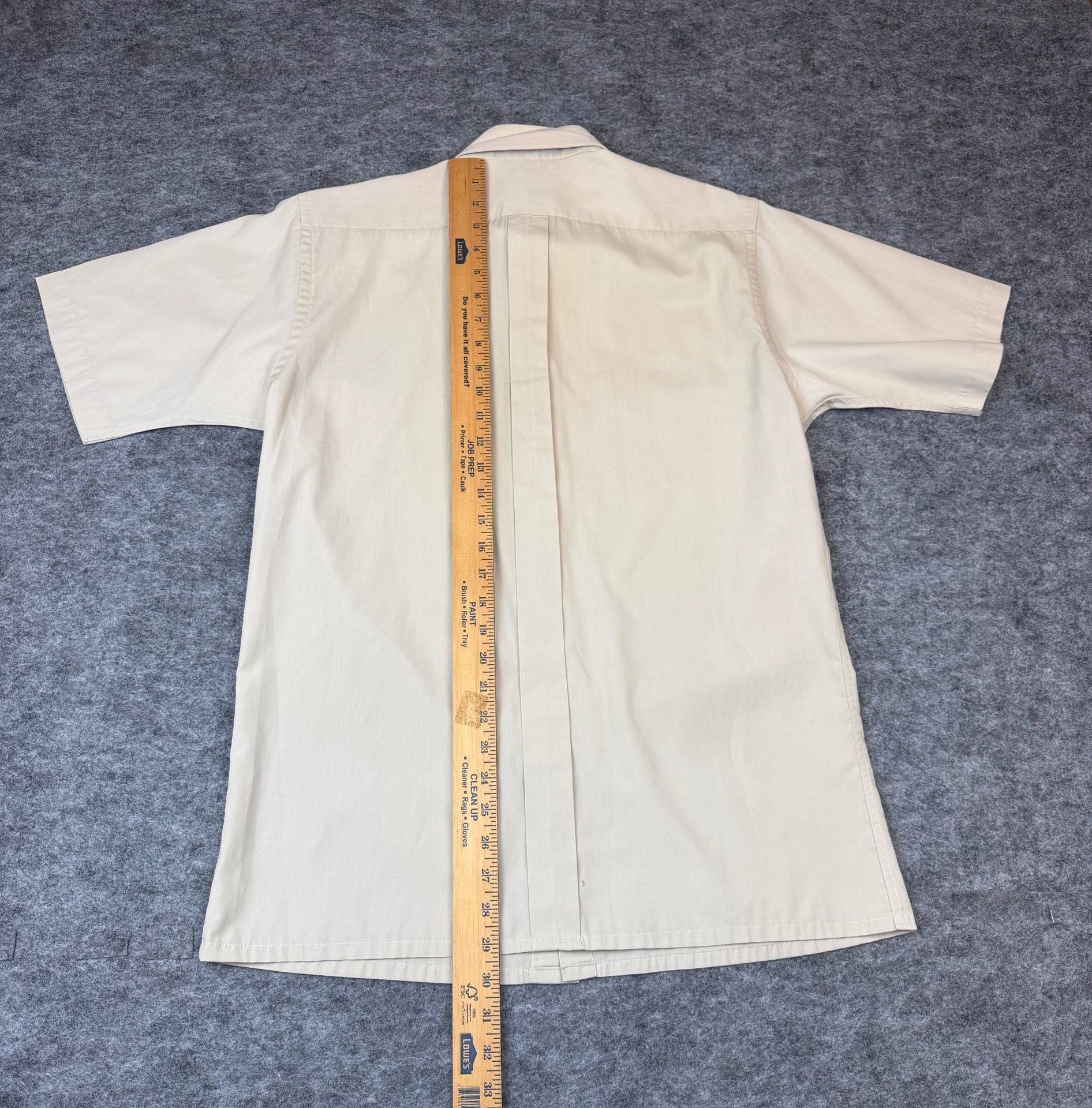 Christian Dior Short Sleeve Button Up Shirt Size M Tan 5