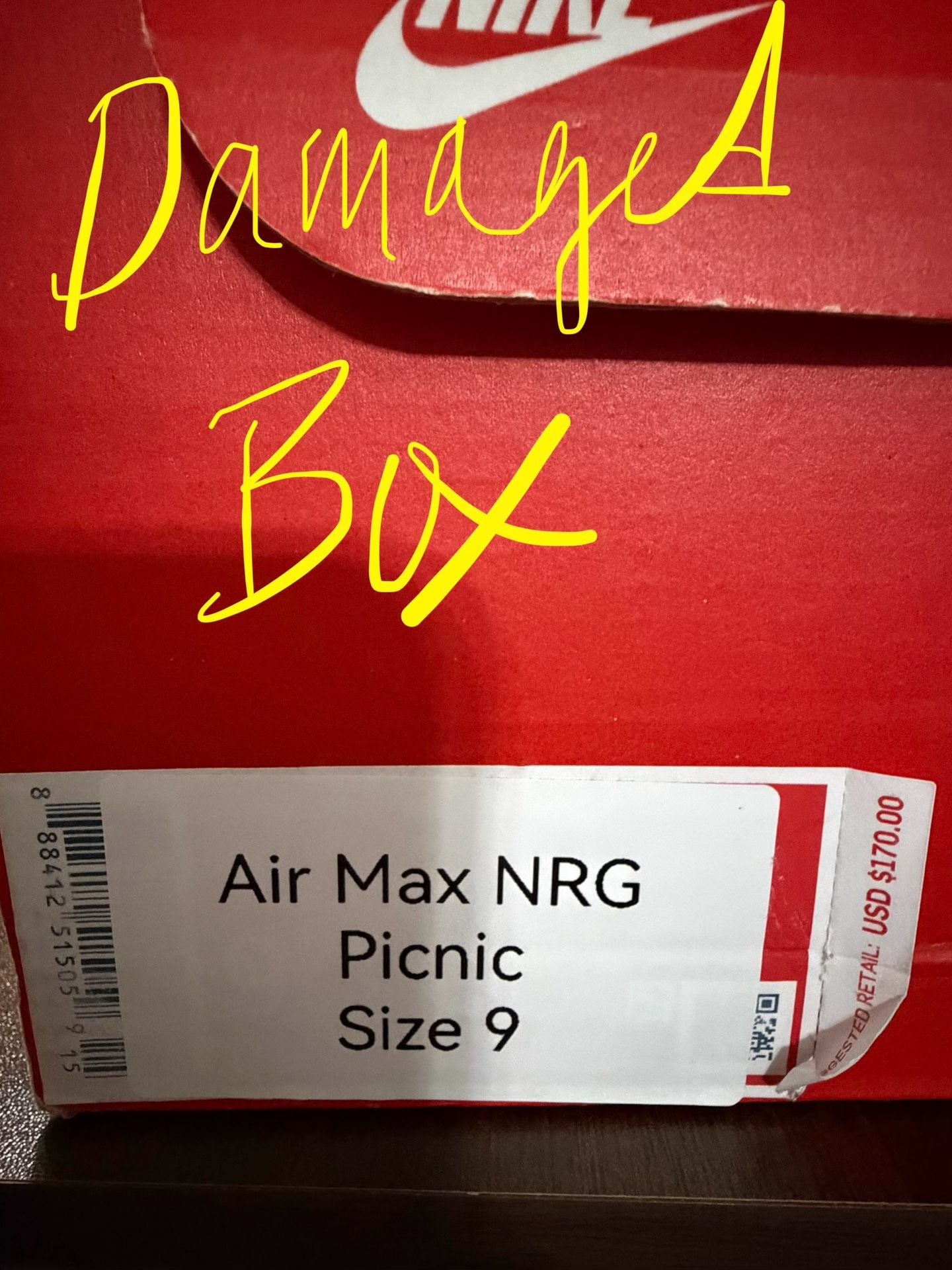 Nike Air Max 90 G NRG Family Picnic Yellow Gingham - 9M 8