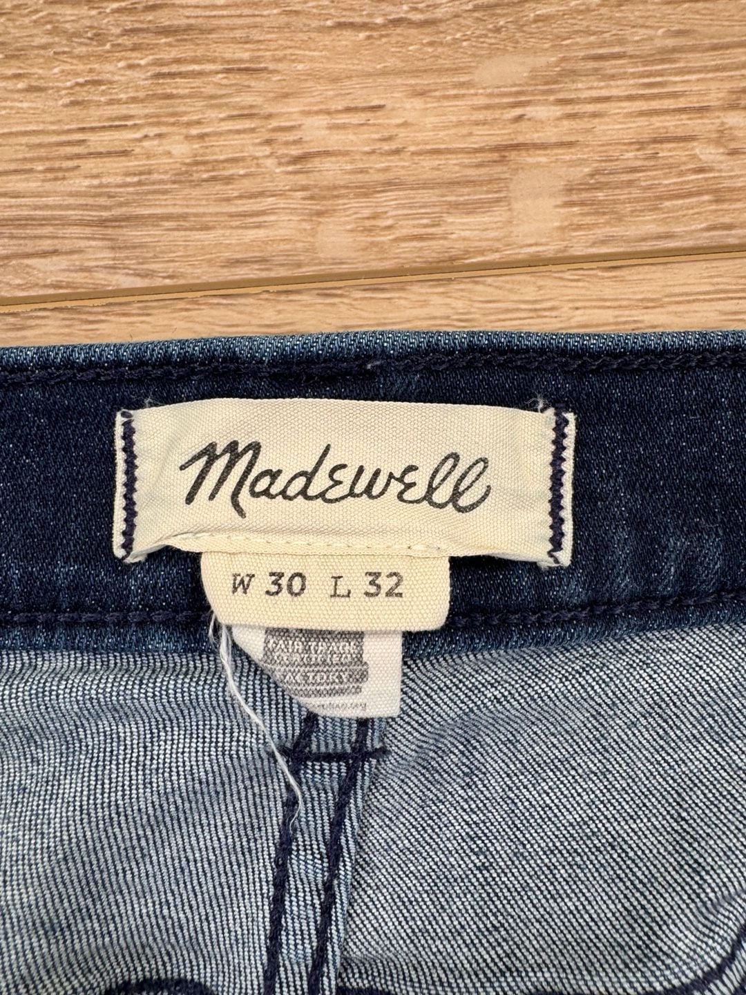 Madewell Men’s Athletic Slim Jeans Dark Wash COOLMAX Stretch Denim 30x32
7