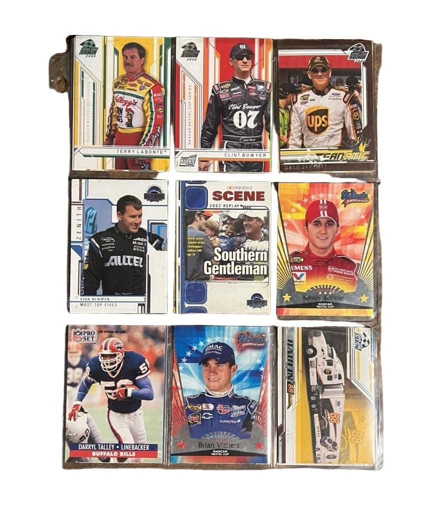 Assorted NASCAR and Football Trading Card Lot 1