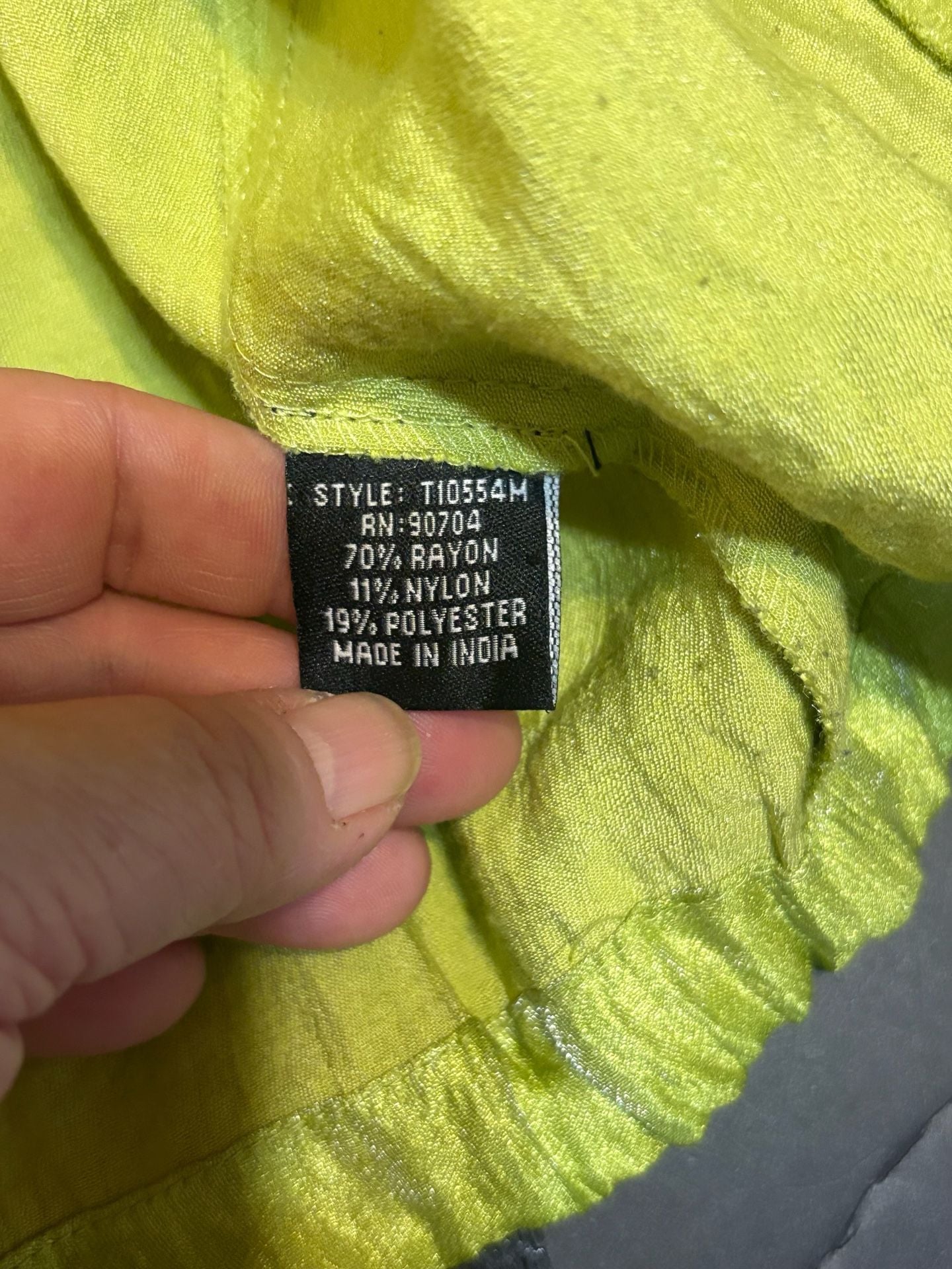 Linea Jacket Size XL Green Crinkled Utility Button Down Drawstring Waist 4
