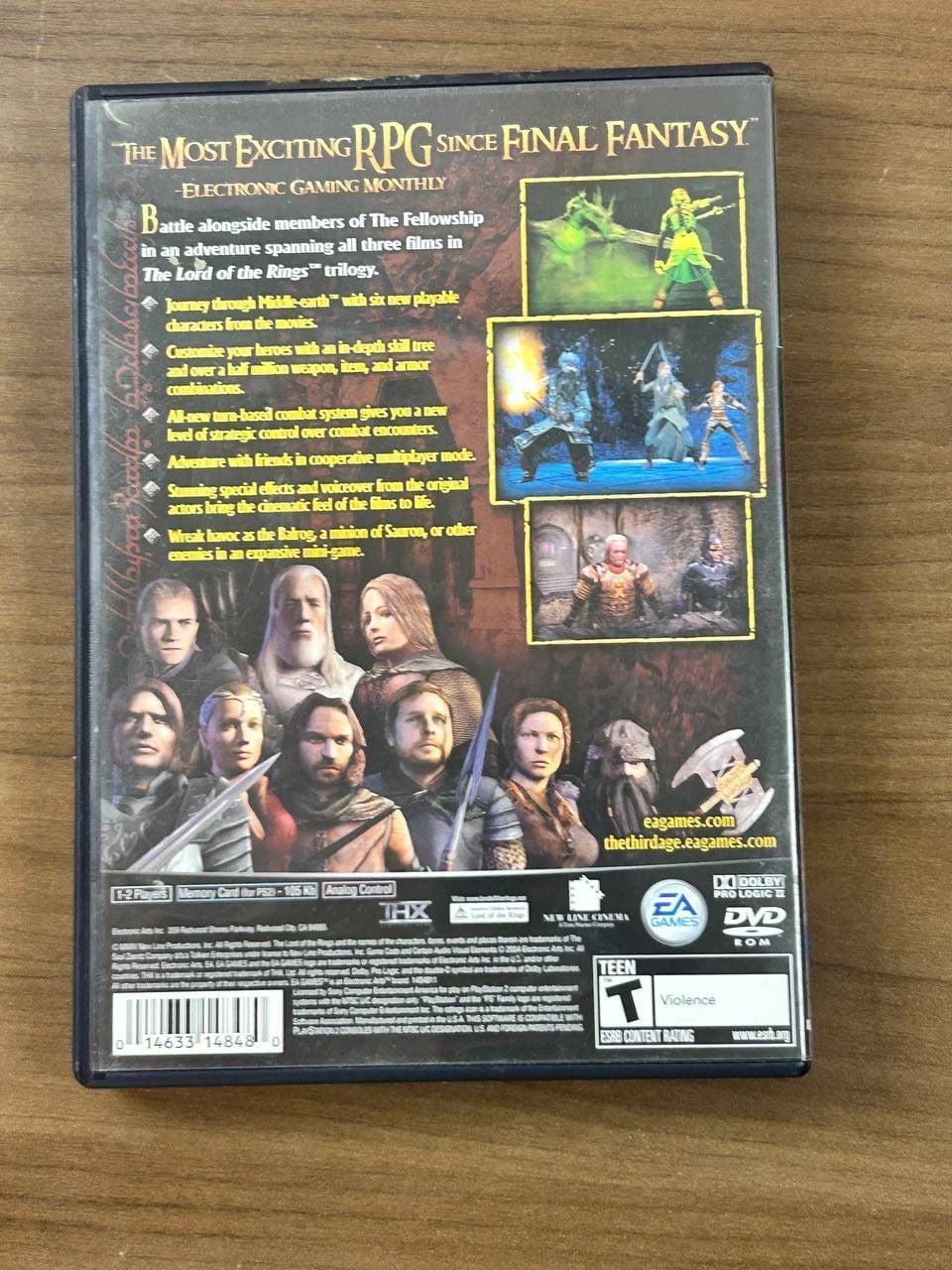 The Lord of the Rings The Third Age PS2 PlayStation 2 2004 Game w/ Manual 3