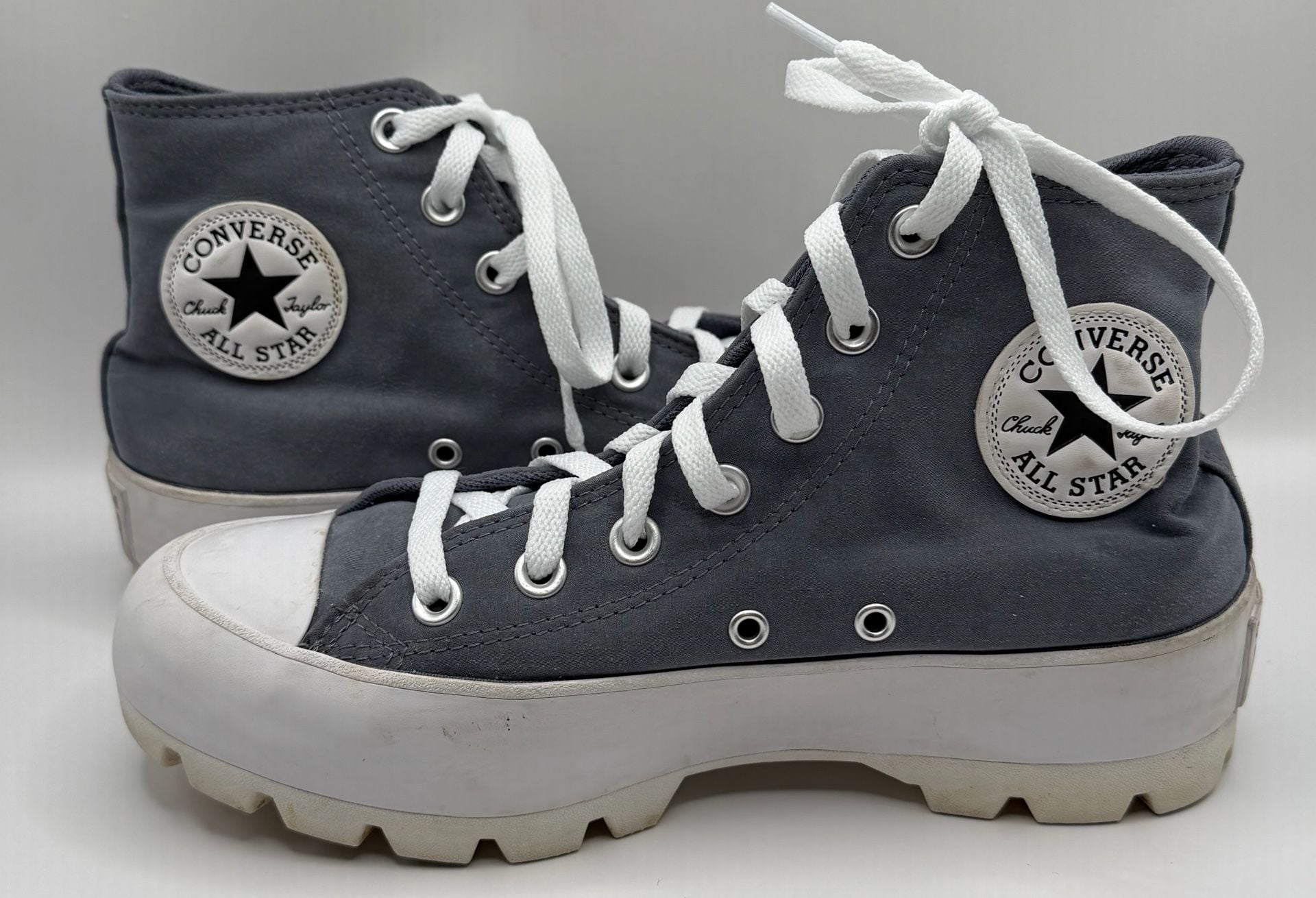 Converse Chuck Taylor All Star Lugged Size 7 Gray High Top Sneakers 6