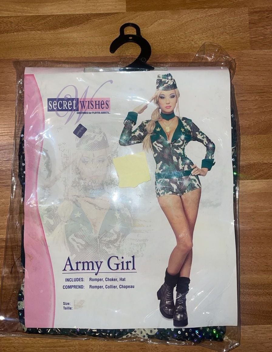 Secret Wishes Army Girl Costume Size Medium 1