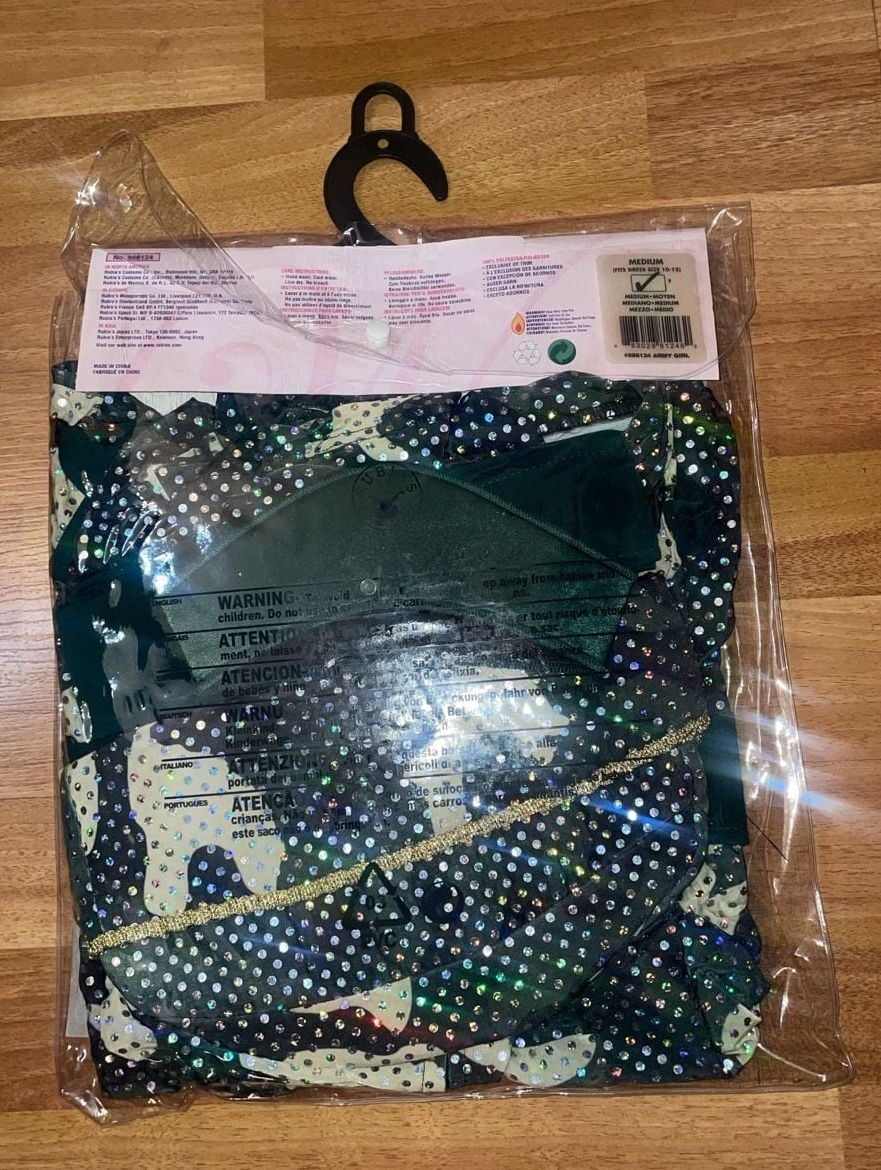 Secret Wishes Army Girl Costume Size Medium 4