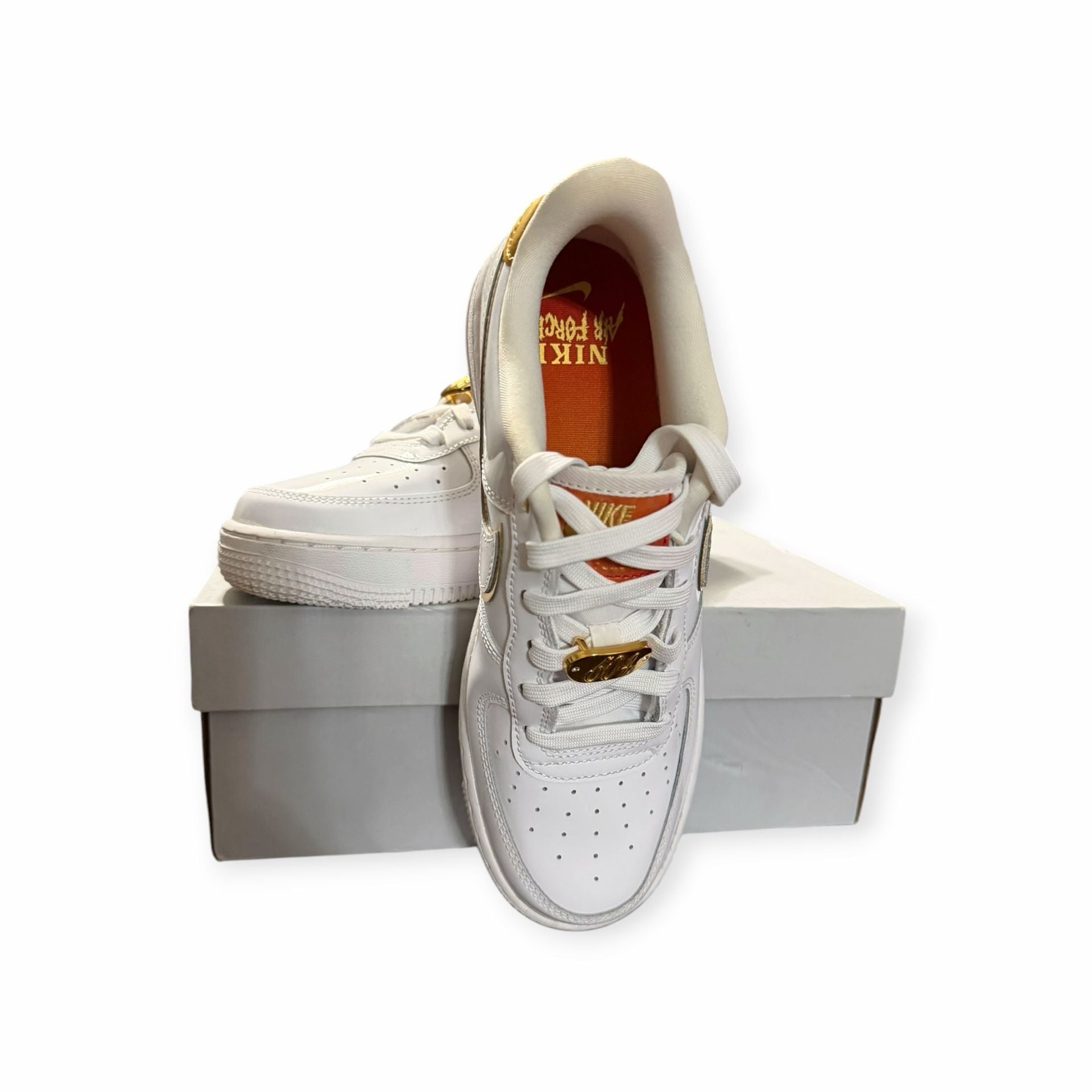 Nike Air Force 1 Low NOLA White Gold Glitter Sneakers -6Y/7.5W 7