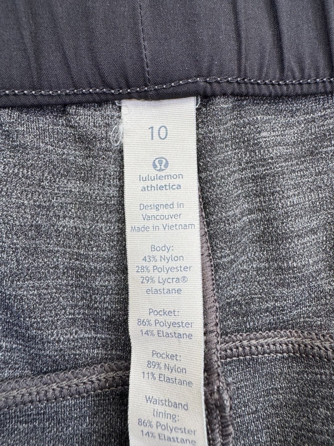 Lululemon Women’s Heathered Gray Drawstring Stretch Pants Size 10 6