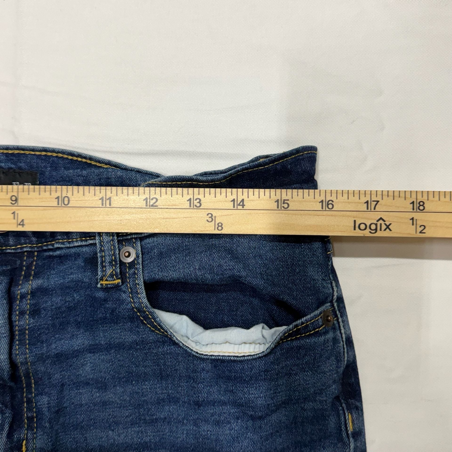 Member's Mark Straight Fit Premium Stretch Jeans 32x30 Blue Denim 5