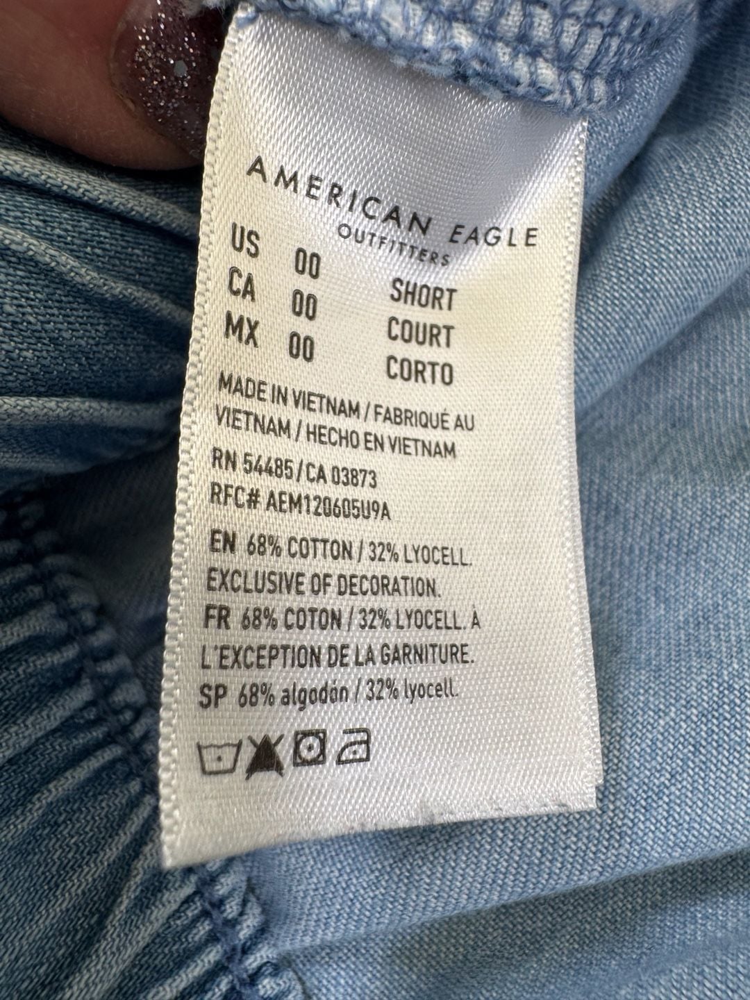 American Eagle Women’s Cargo Jogger Jeans Light Wash Denim 00 Short 6