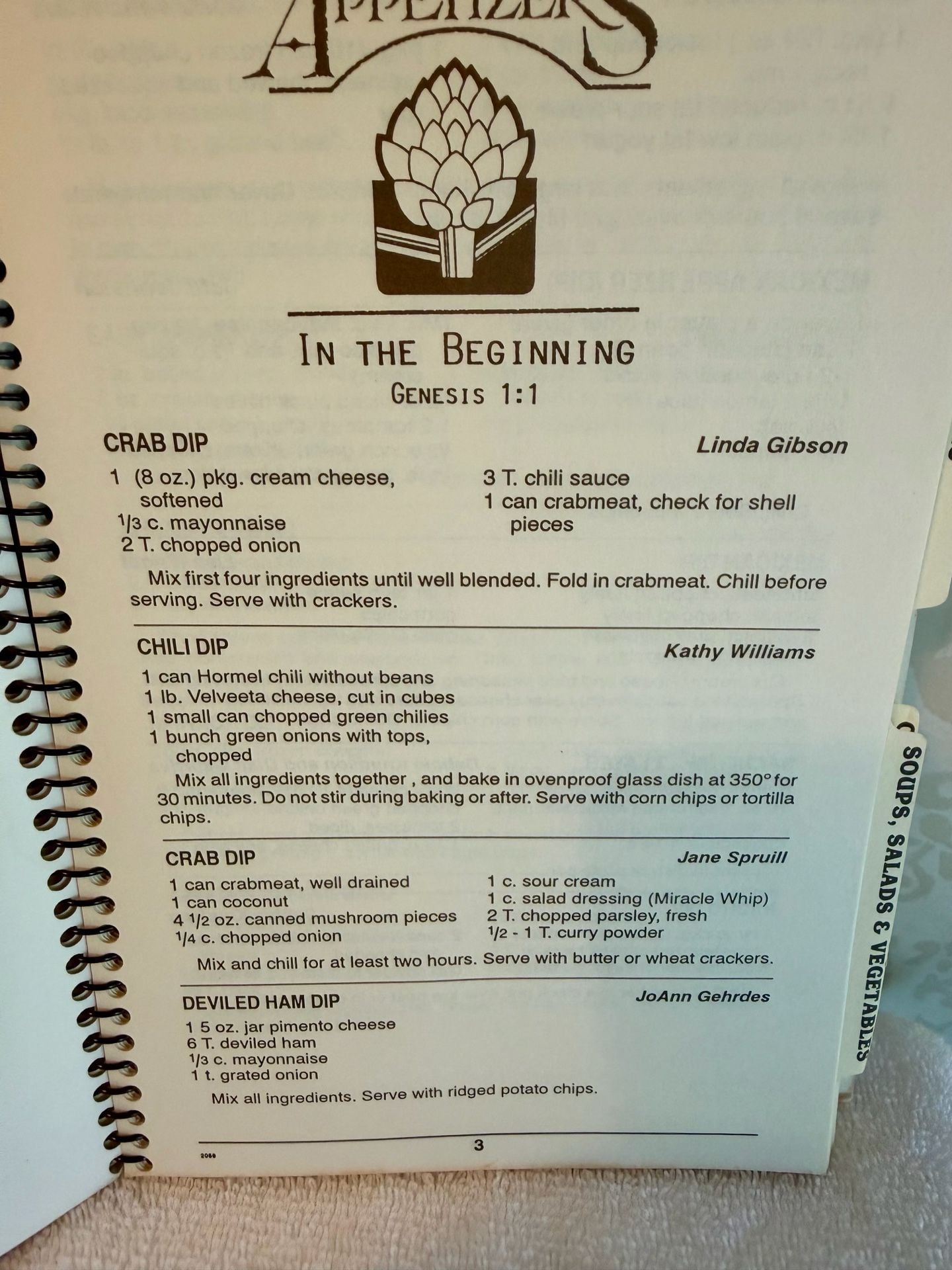 Vintage 1990 Not By Bread Alone Church Cookbook – Pensacola FL – Spiral Bound 7
