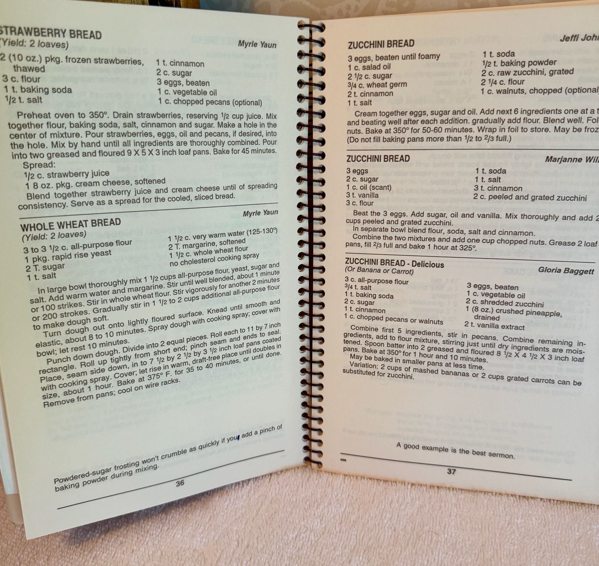 Vintage 1990 Not By Bread Alone Church Cookbook – Pensacola FL – Spiral Bound 14