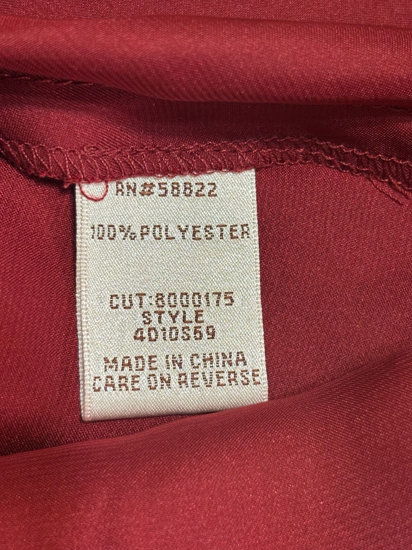 M.S.P. Dress Size 8 Burgundy Textured Bodice Chiffon Skirt Sleeveless 4
