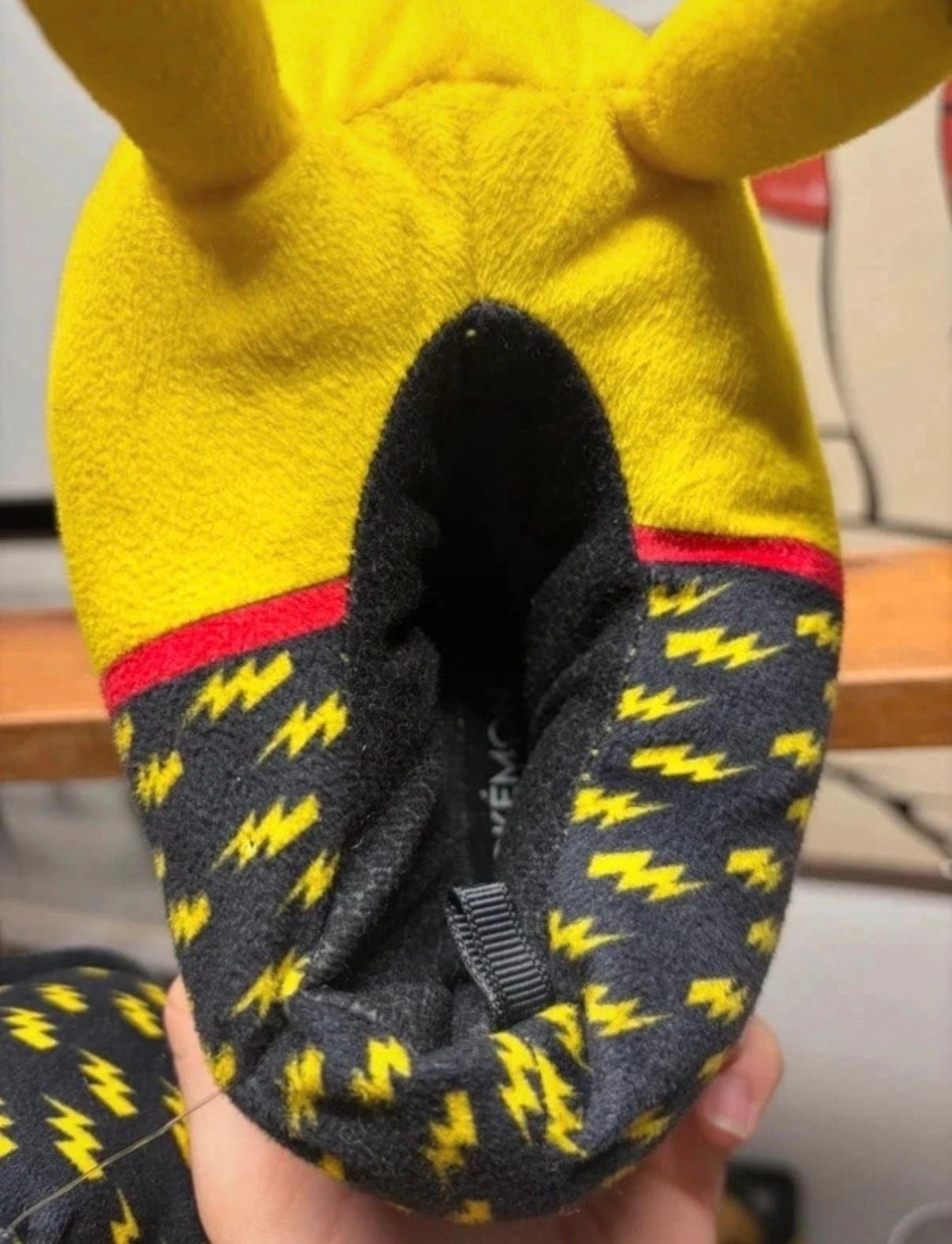 Pokemon Pikachu Plush Slippers Yellow 5