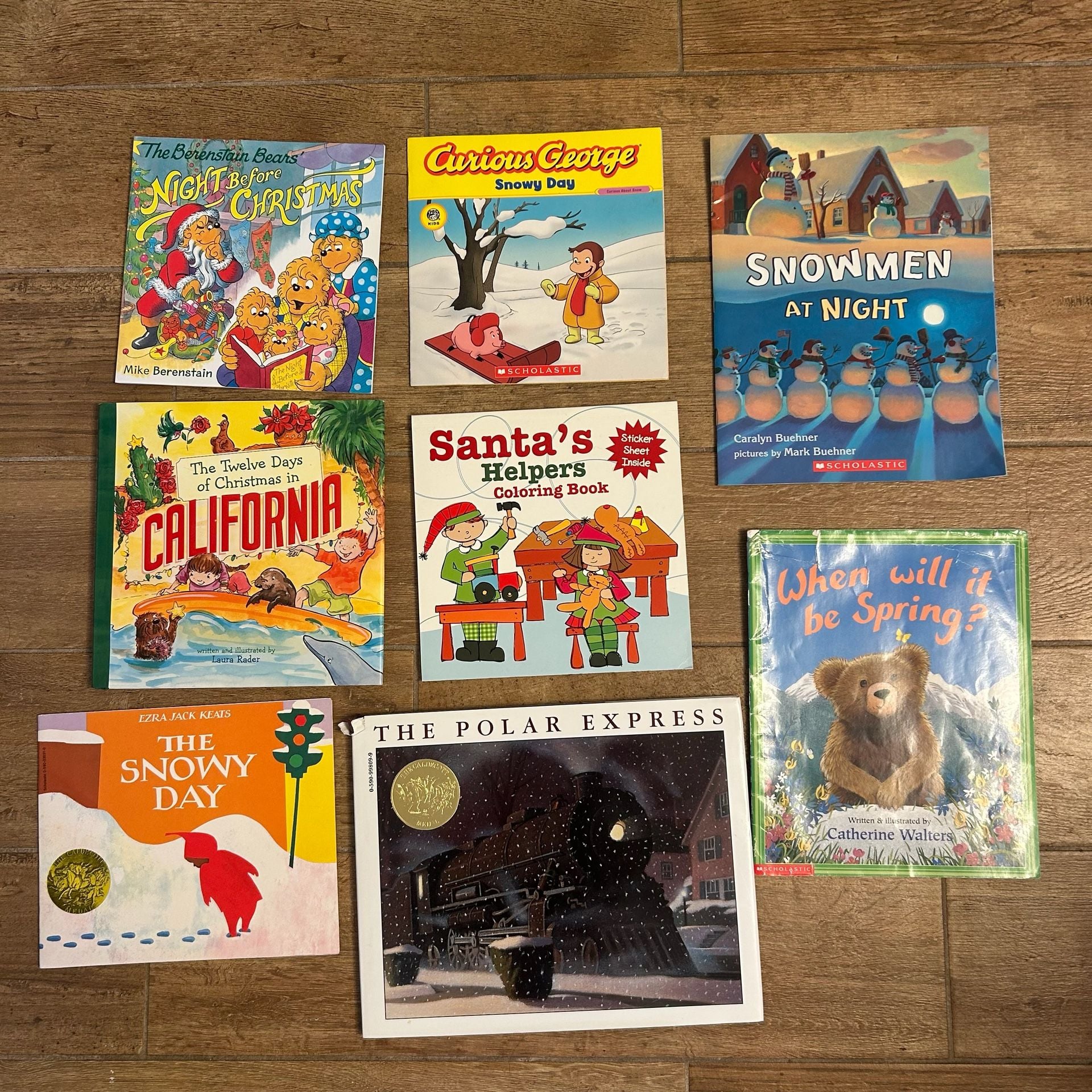 Lot Of 8 Childrens Christmas And Winter Holiday Picture Books 1