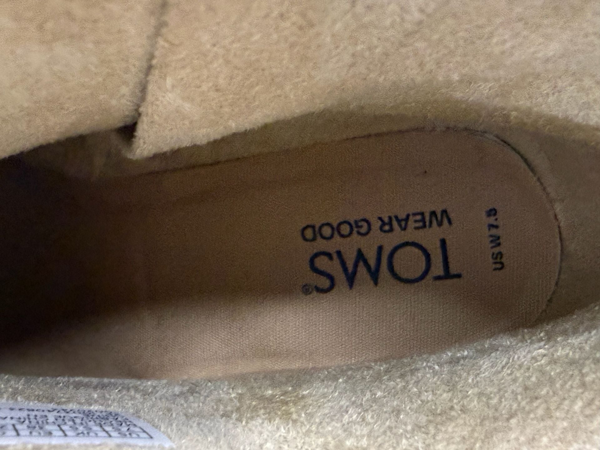 Toms Suede Wedge Ankle Boots Tan 4
