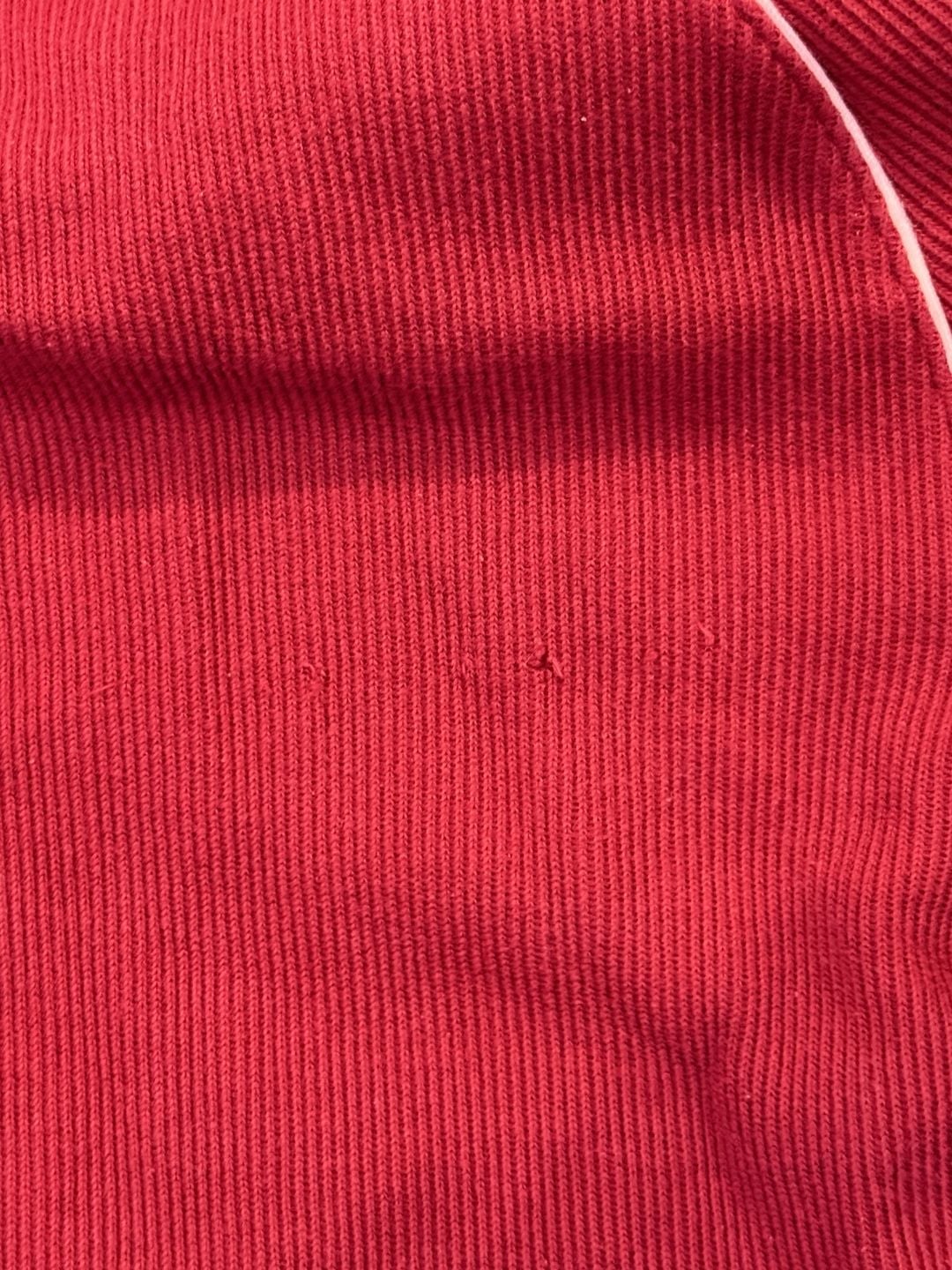 Nike Vintage Ribbed Hoodie Size L Red White Piping 5