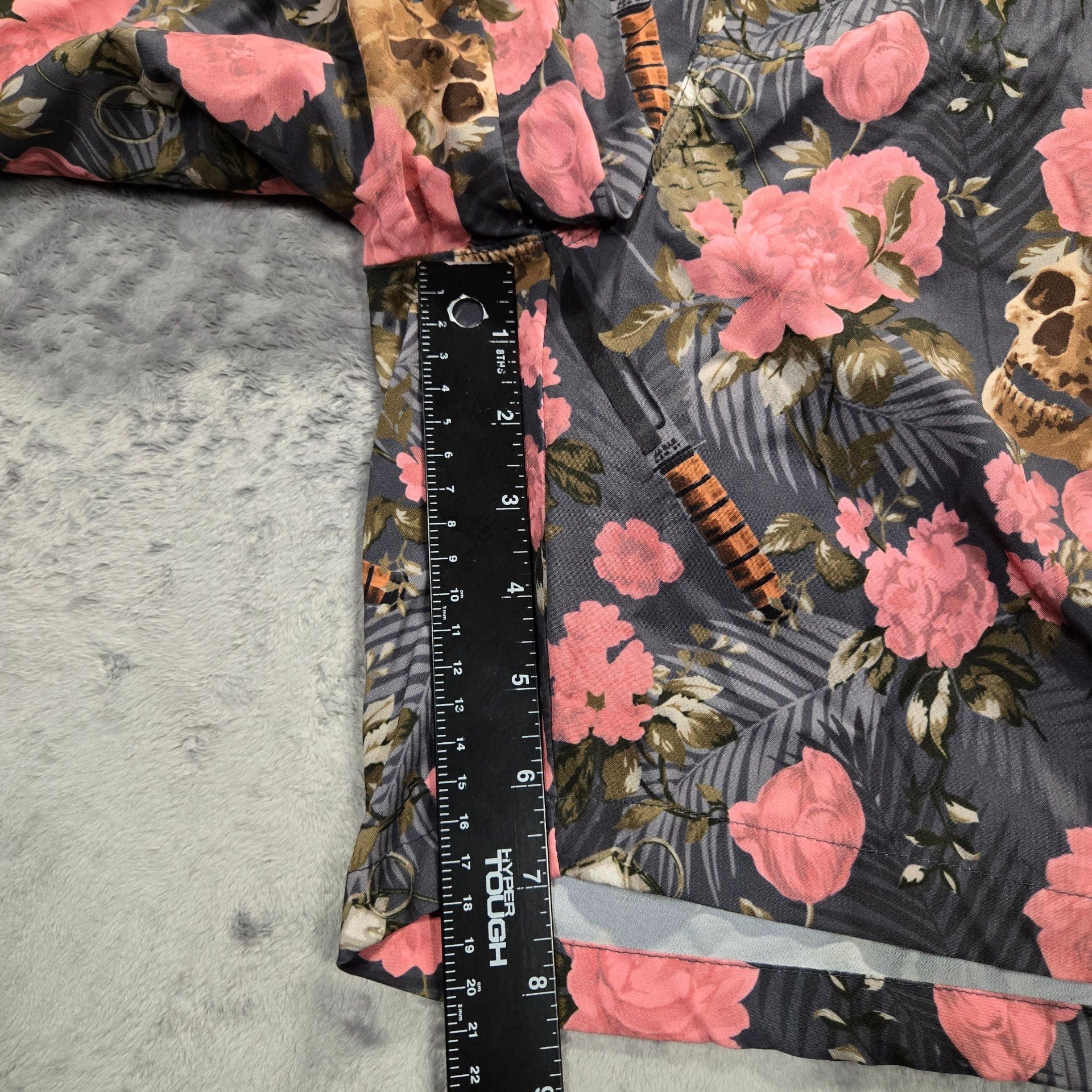 Grunt Style Shorts Floral Skull Print Size XL 4