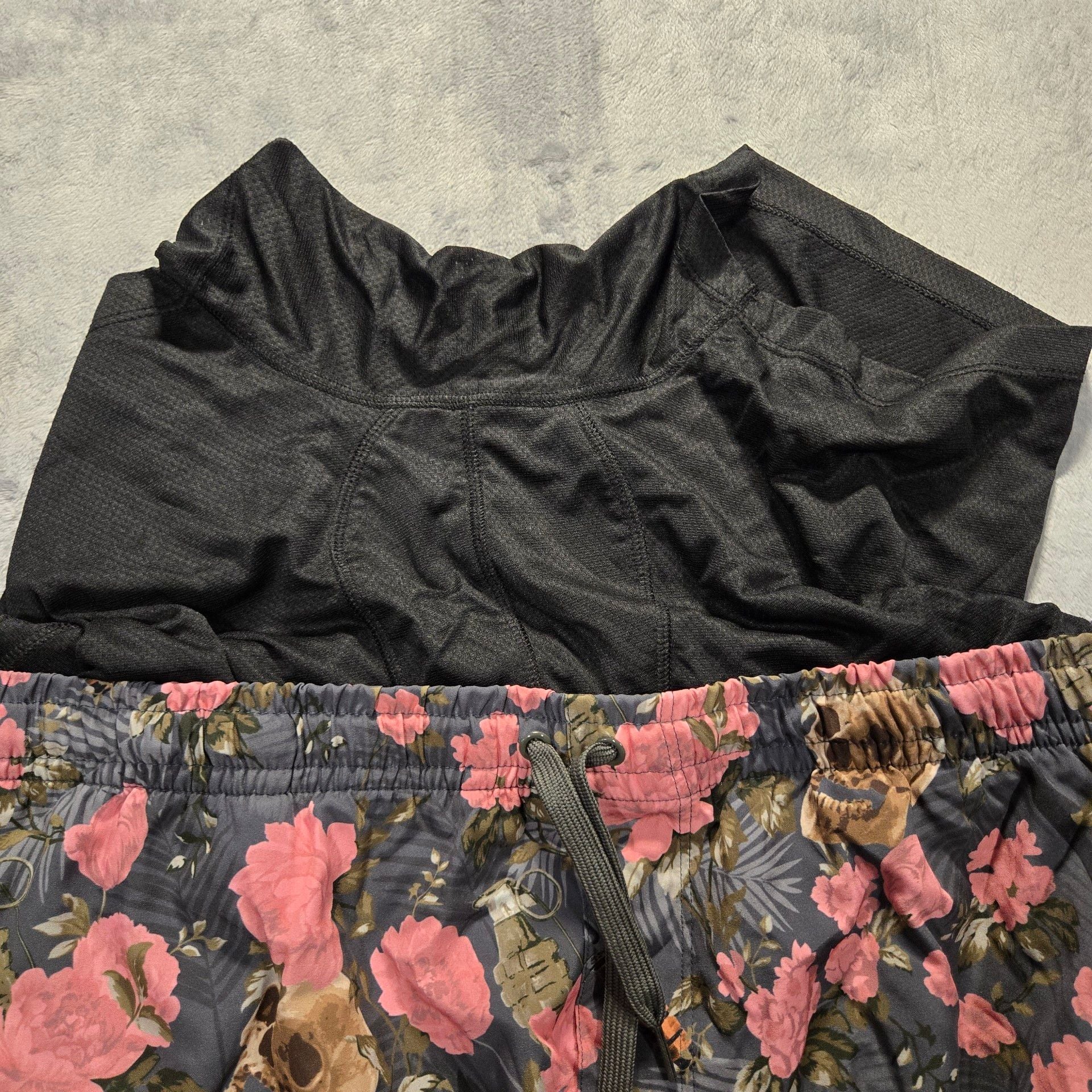 Grunt Style Shorts Floral Skull Print Size XL 11