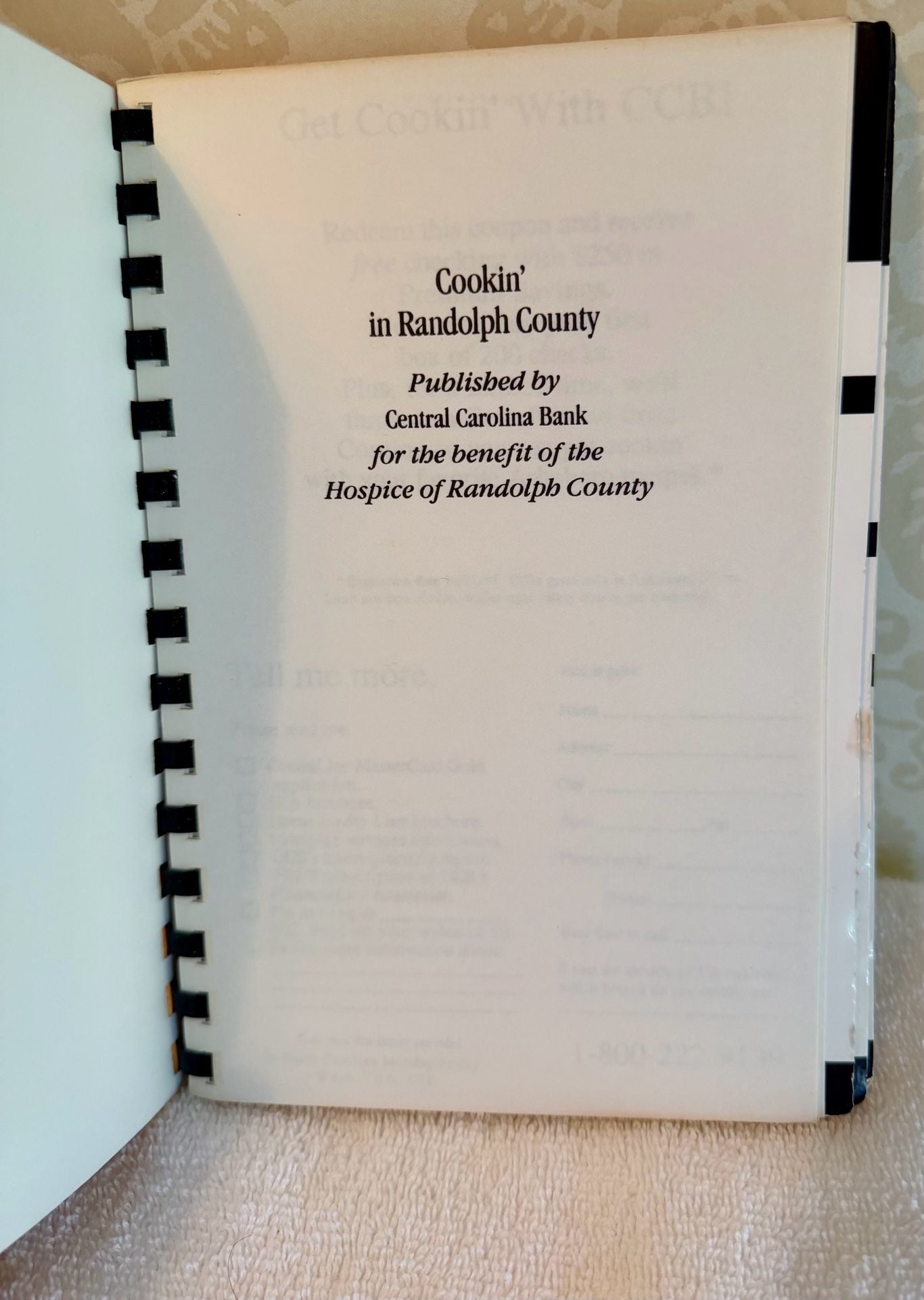 Vintage 1988 Cookin’ in Randolph County Cookbook – NC Southern Recipes – Hospice 4