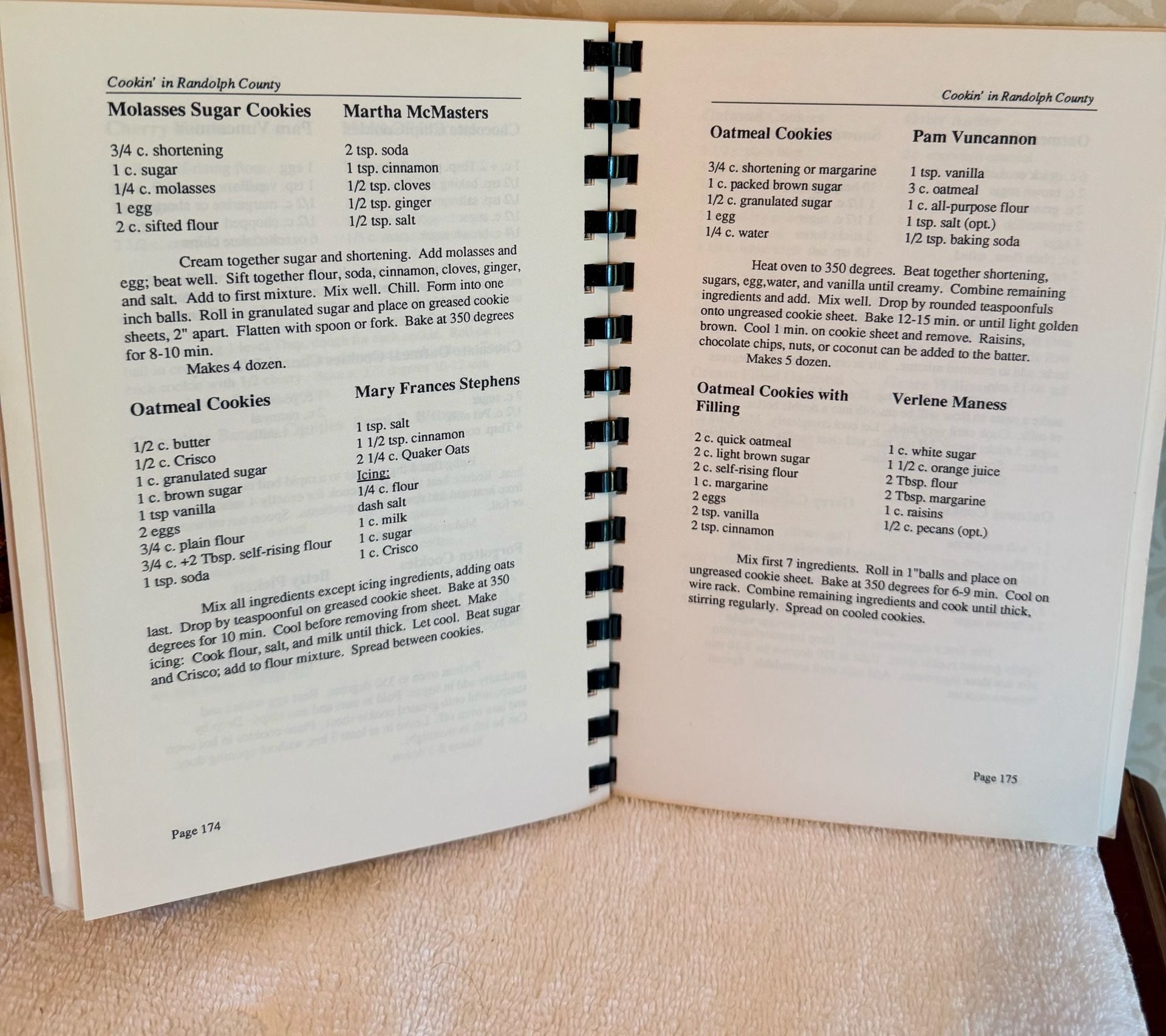 Vintage 1988 Cookin’ in Randolph County Cookbook – NC Southern Recipes – Hospice 9
