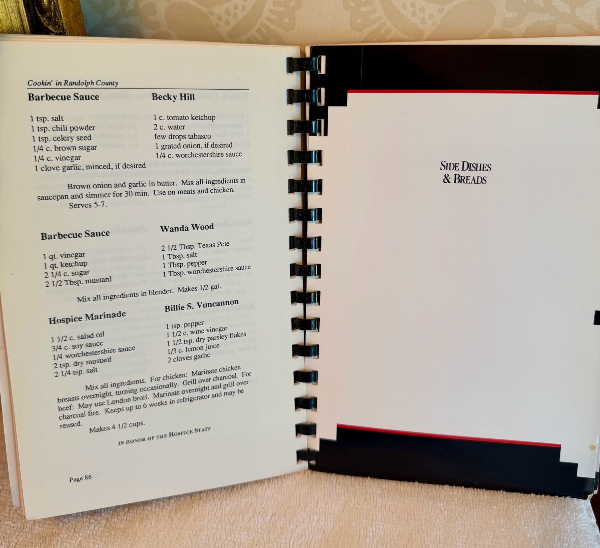 Vintage 1988 Cookin’ in Randolph County Cookbook – NC Southern Recipes – Hospice 10