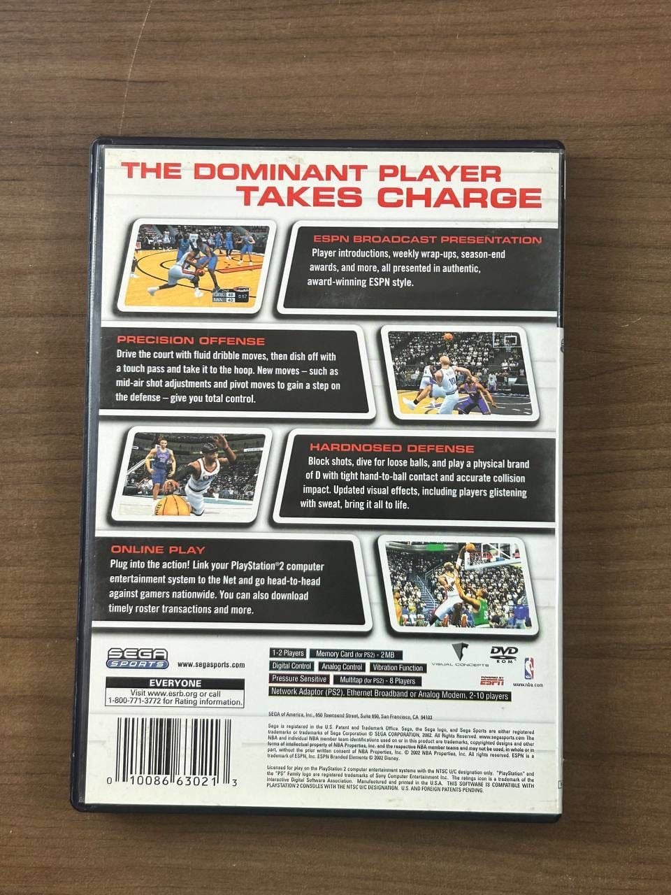 NBA 2K3 (Sony PlayStation 2 PS2, 2002) Basketball Game Disc & Case 3