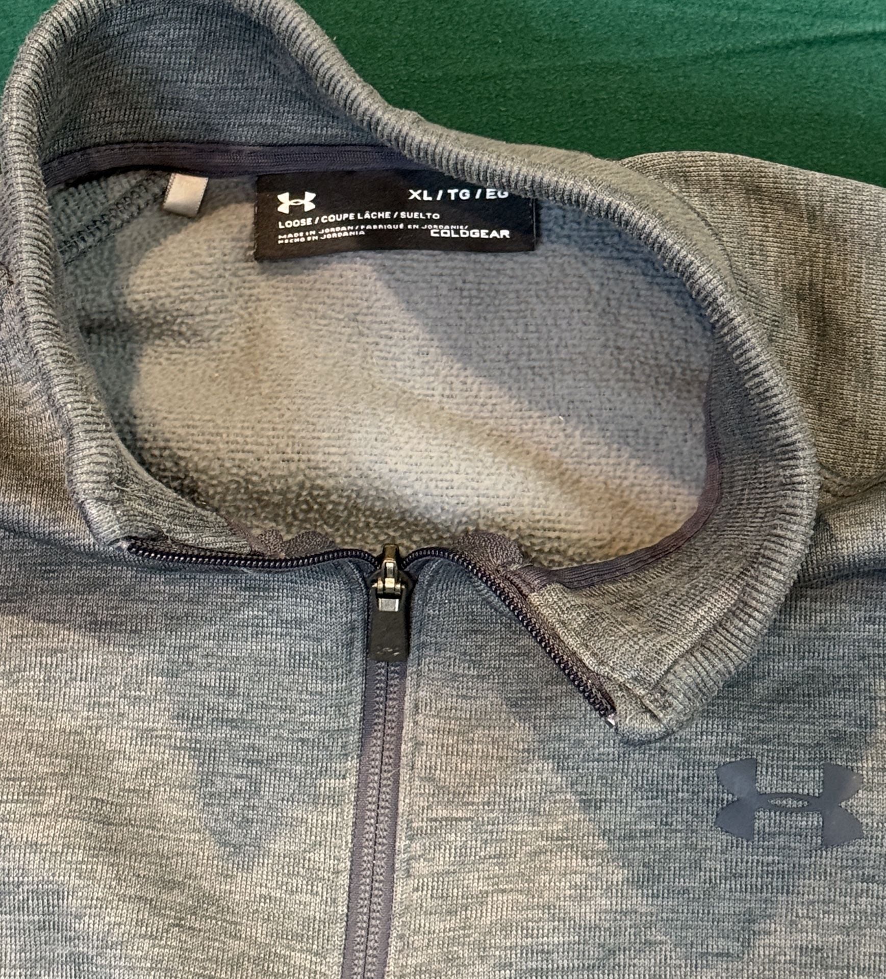 Under Armour ColdGear 1/4 Zip Pullover Size XL Gray Heather 3