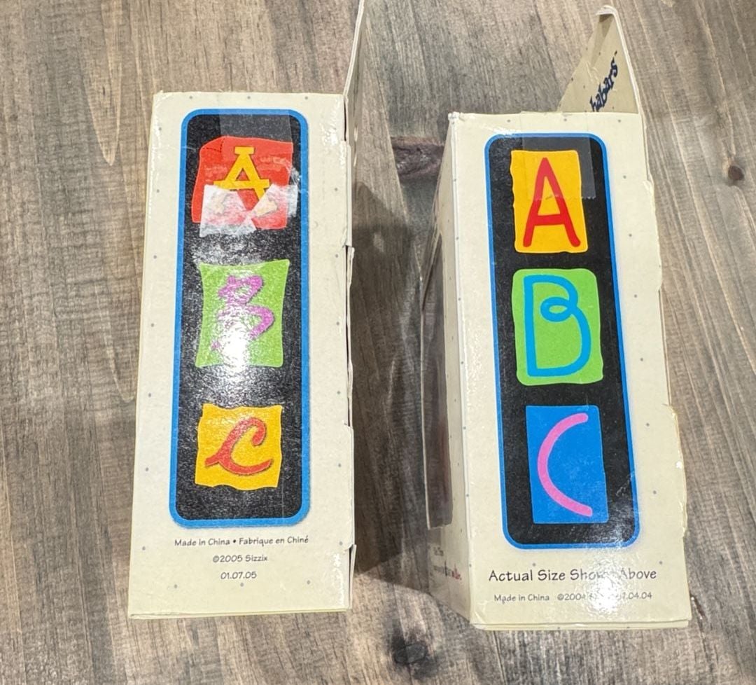 Sizzix Alphabars Ransom And Doodle Block Alphabet Sets Lot of 2 2