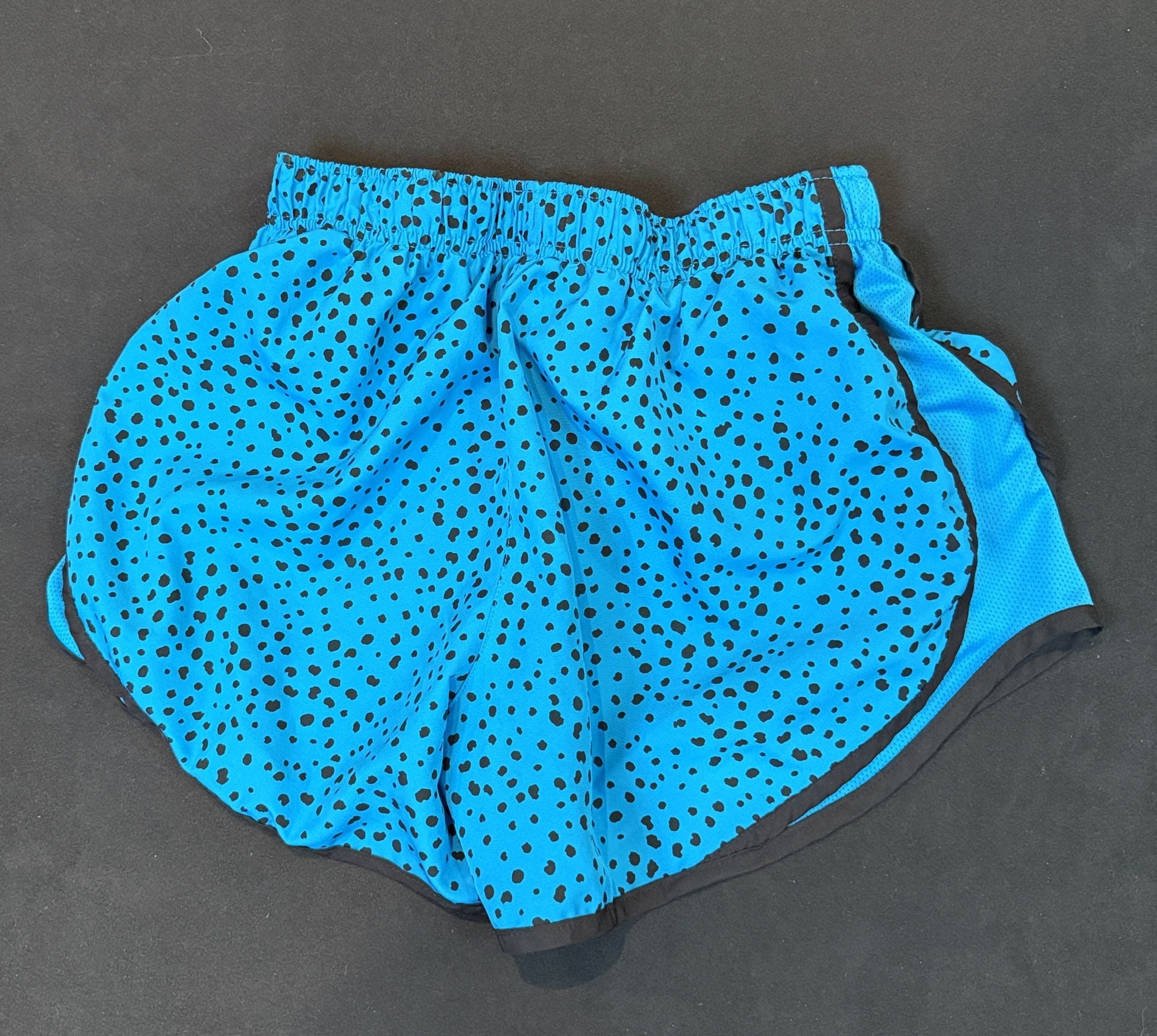 Nike Dri-FIT Shorts Size M Blue Black Polka Dot Athletic Running 5